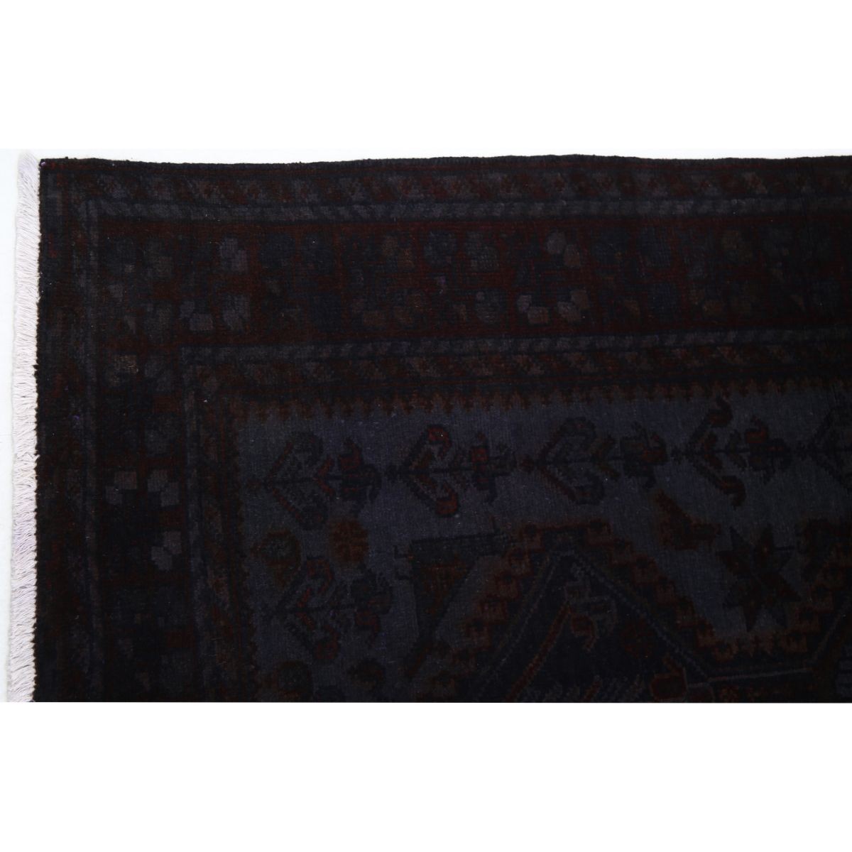 Overdye 4x5 Handmade Double Knotted Washable Wool Rug - Monochormatic