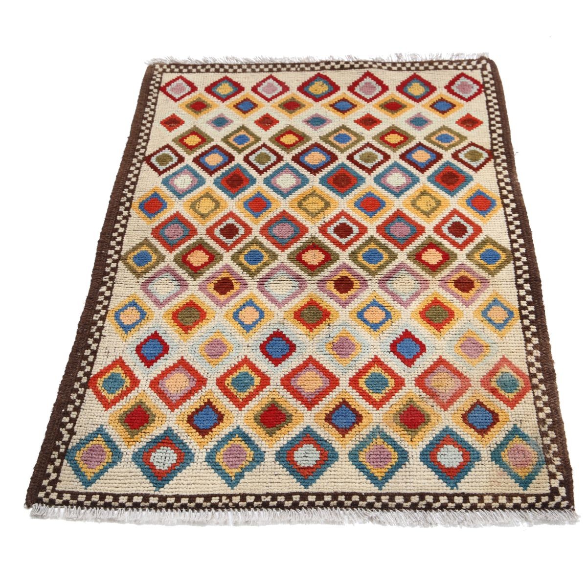 Revival 3x4 Handmade Double Knotted Washable Wool Rug - Colorful