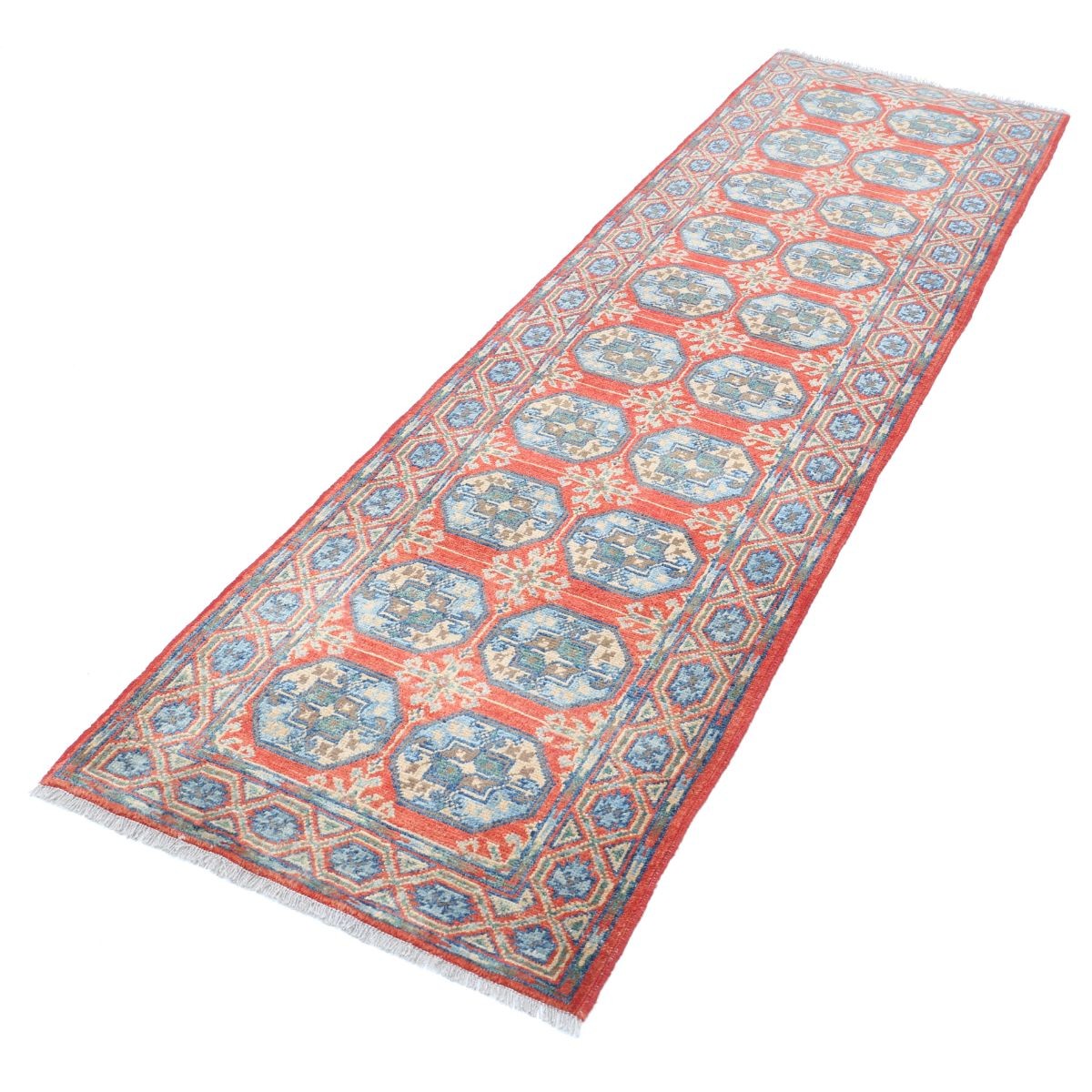 Revival 3x8 Handmade Double Knotted Washable Wool Runner - Colorful