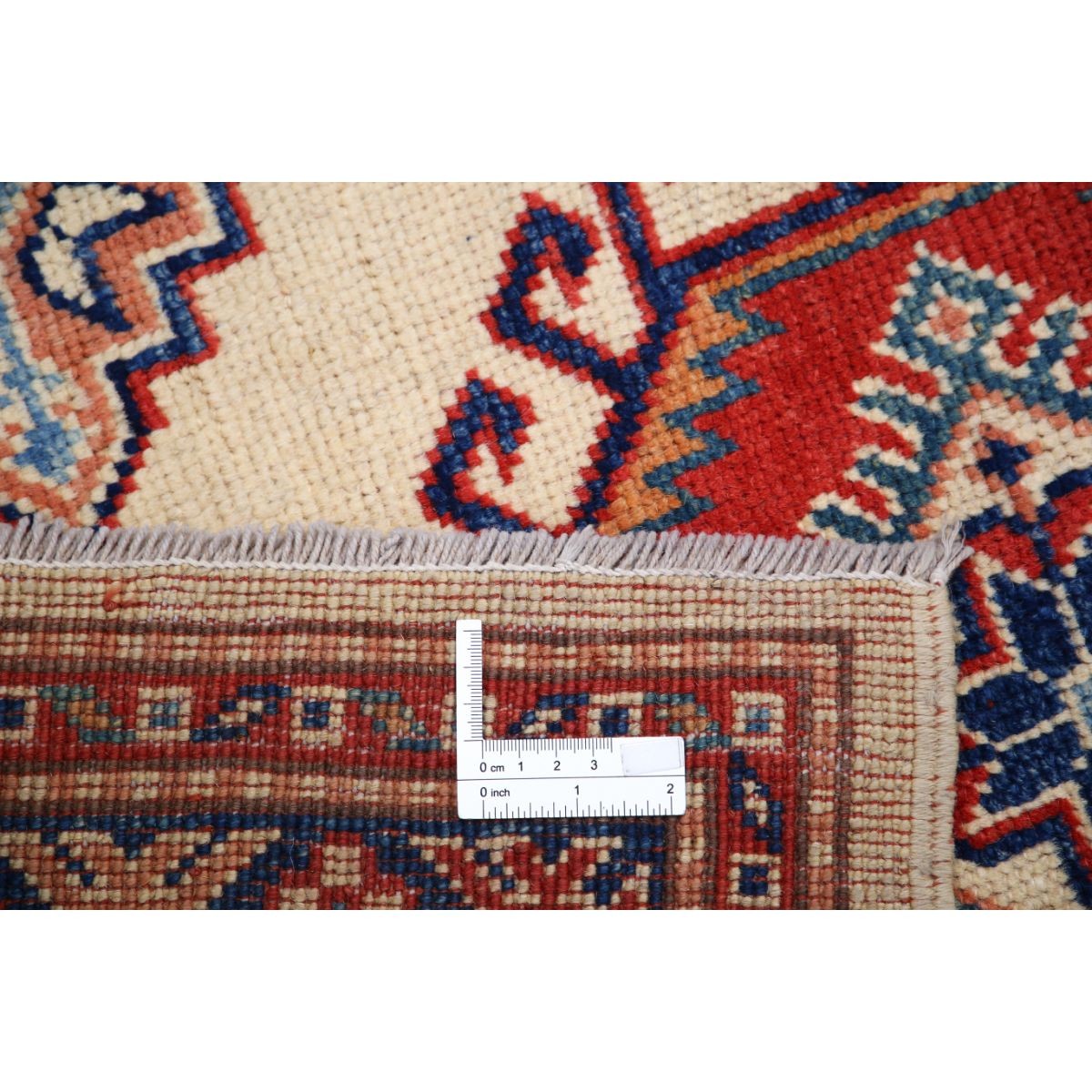 Kazak 8x10 Handmade Double Knotted Washable Wool Rug - Colorful