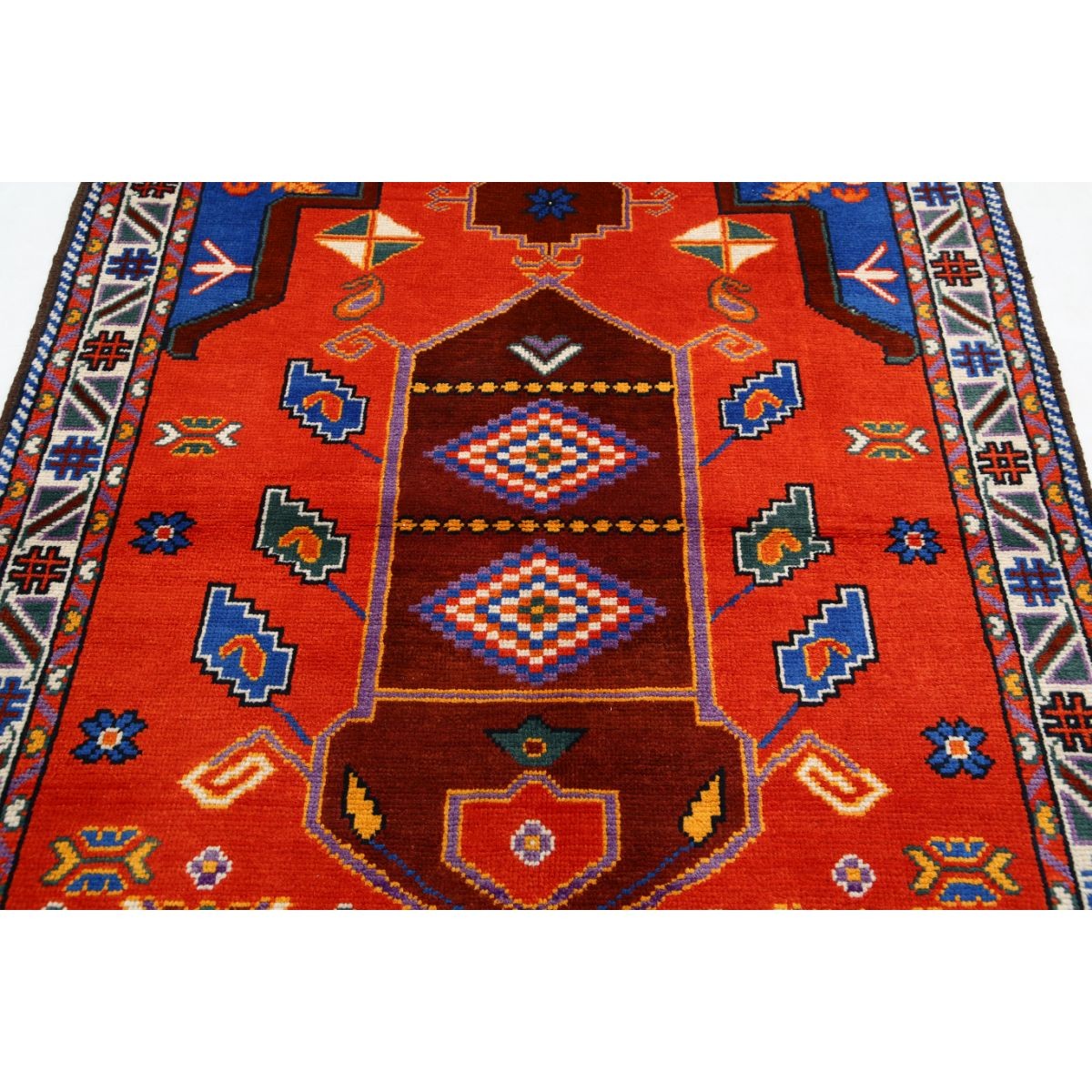 Revival 5x6 Handmade Double Knotted Washable Wool Rug - Colorful