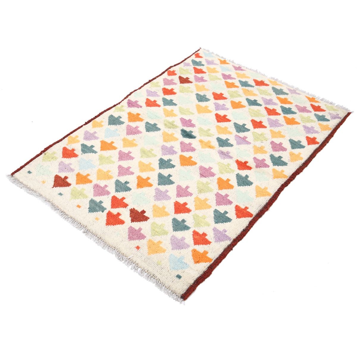 Revival 3x4 Handmade Double Knotted Washable Wool Rug - Colorful
