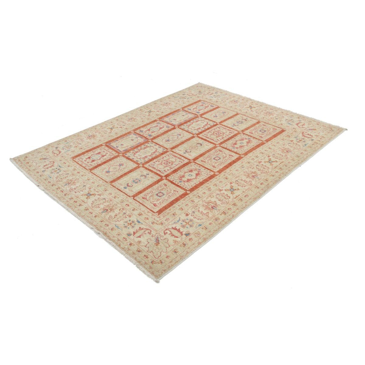 Bakhtiari 5x6 Handmade Double Knotted Washable Wool Rug - Colorful