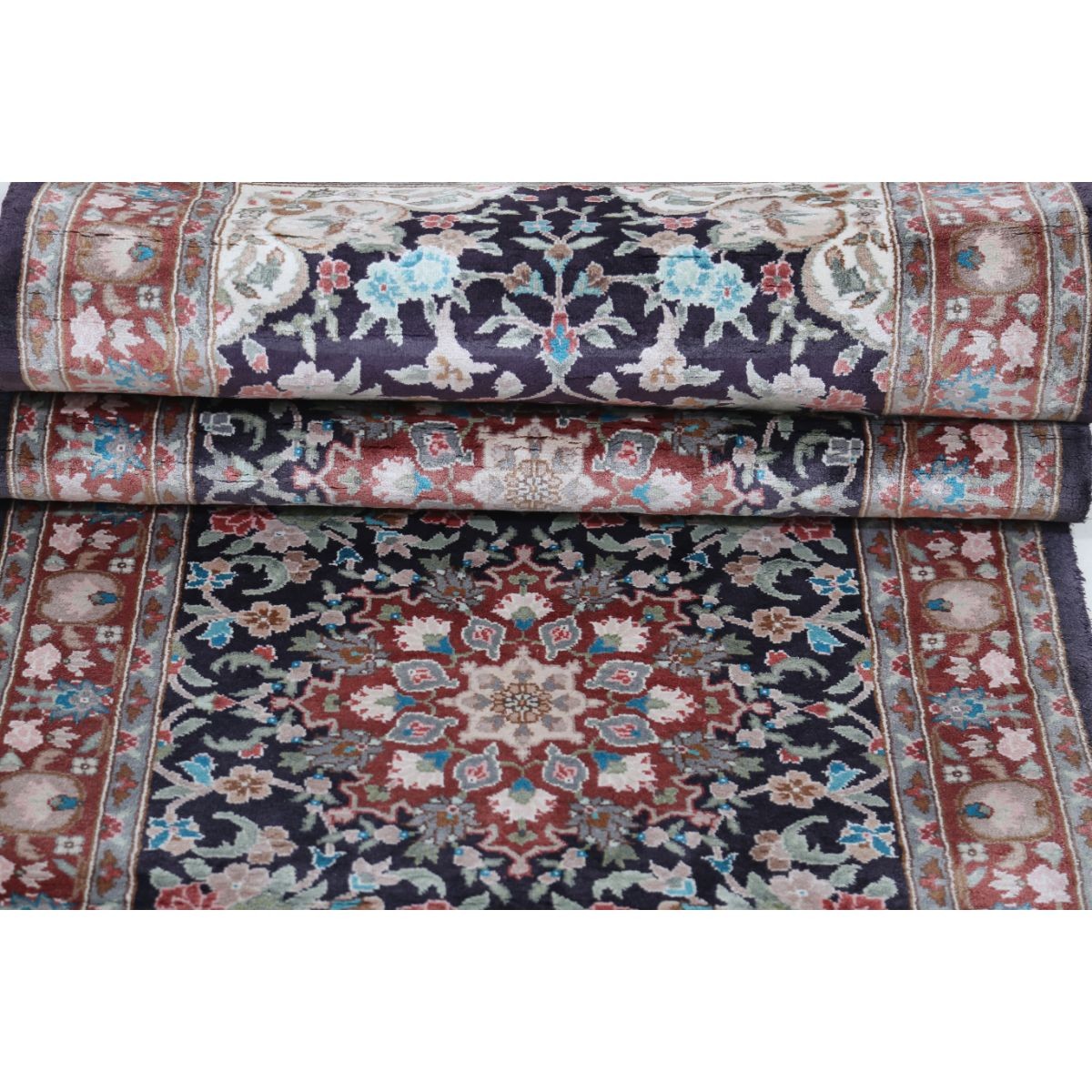 Legacy 3x14 Handmade Double Knotted Washable Art Silk Runner - Colorful