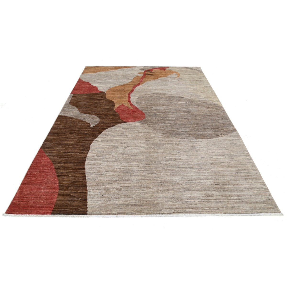 Modcar 7x10 Handmade Double Knotted Washable Wool Rug - Colorful