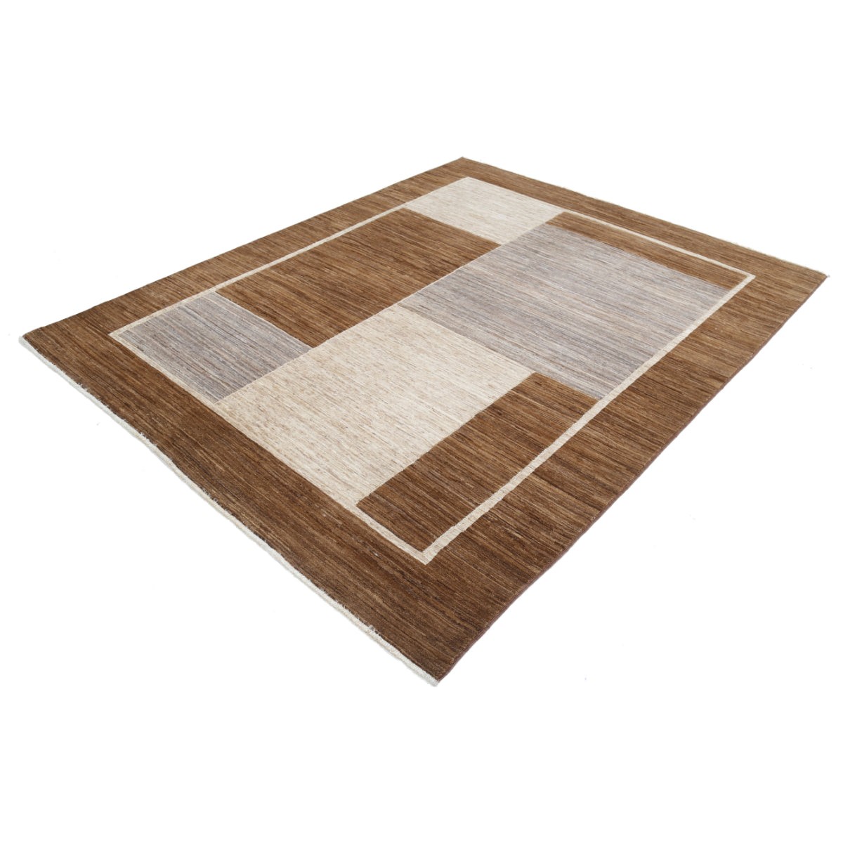 Modcar 7x8 Handmade Double Knotted Washable Wool Rug - Colorful