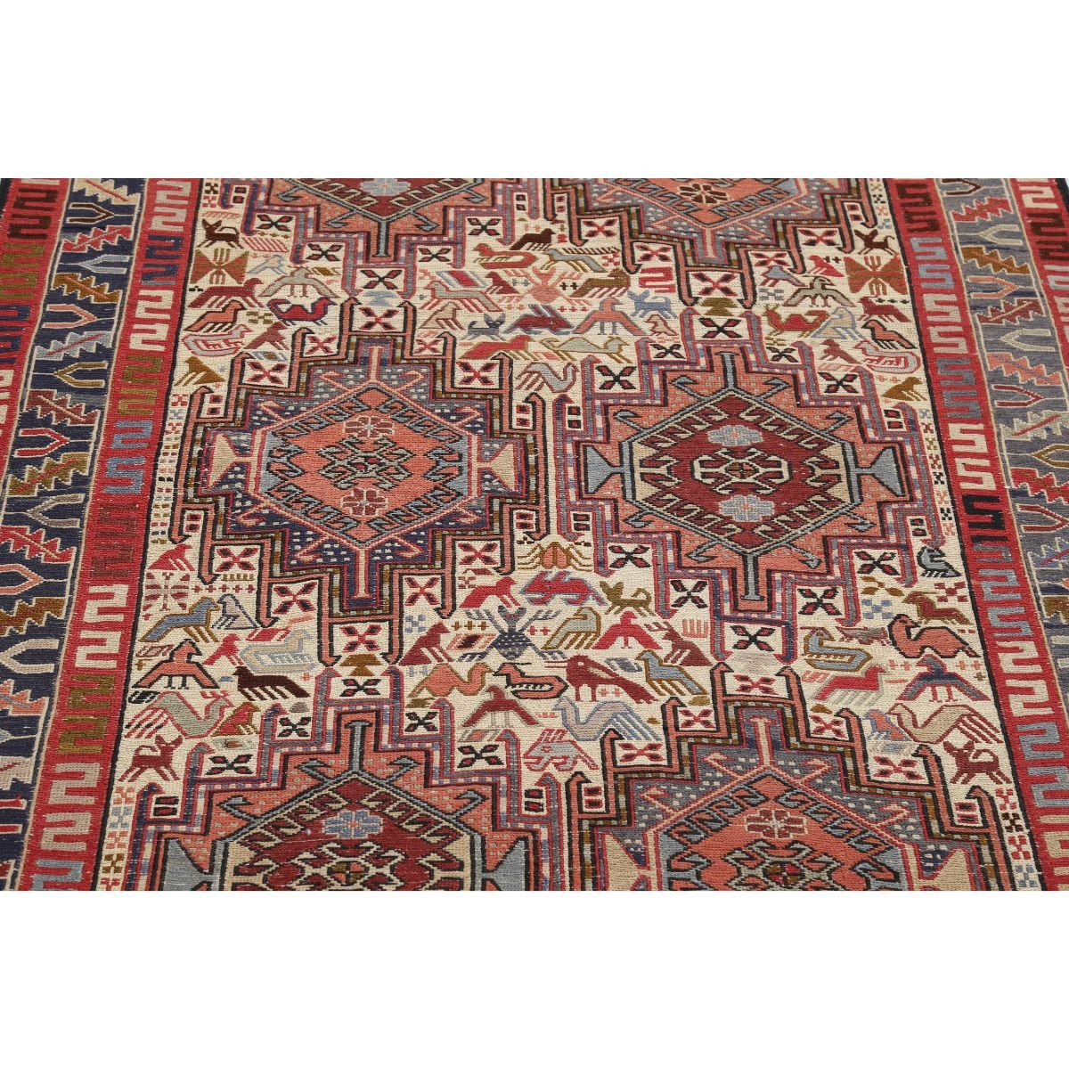 Silki 4x7 Hand Woven Washable Silk Rug - Colorful