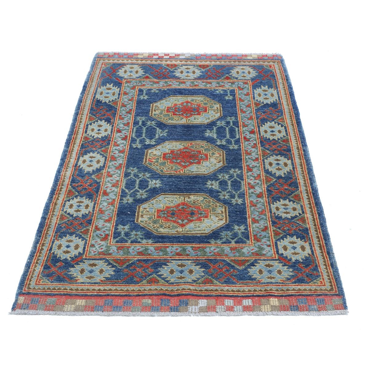 Revival 3x5 Handmade Double Knotted Washable Wool Rug - Colorful