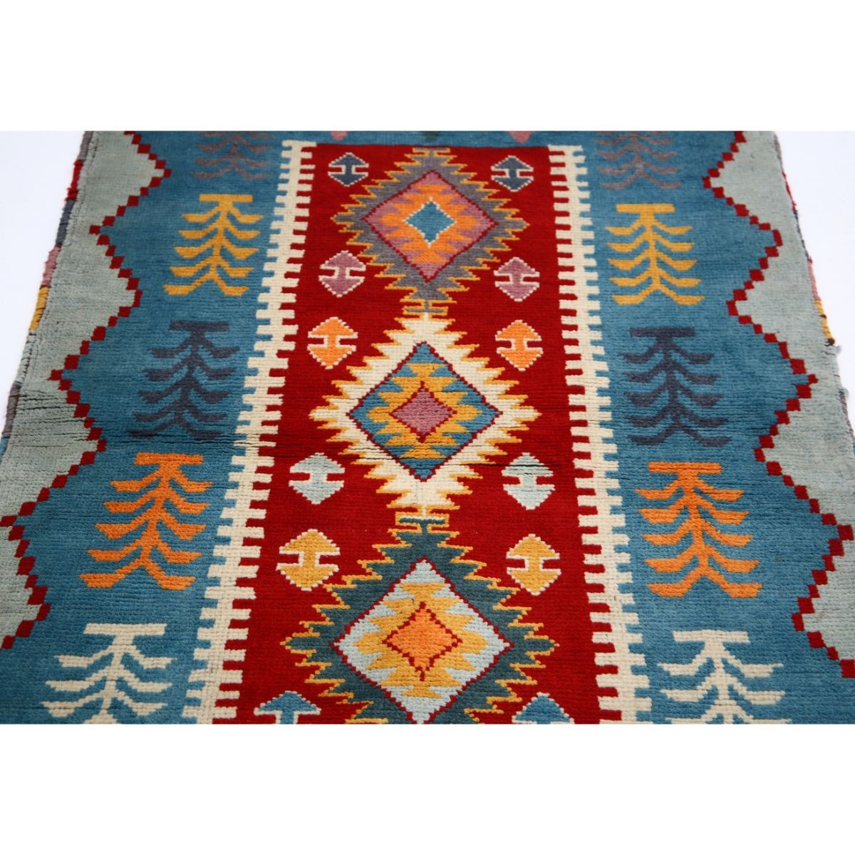 Revival 3x5 Handmade Double Knotted Washable Wool Rug - Colorful