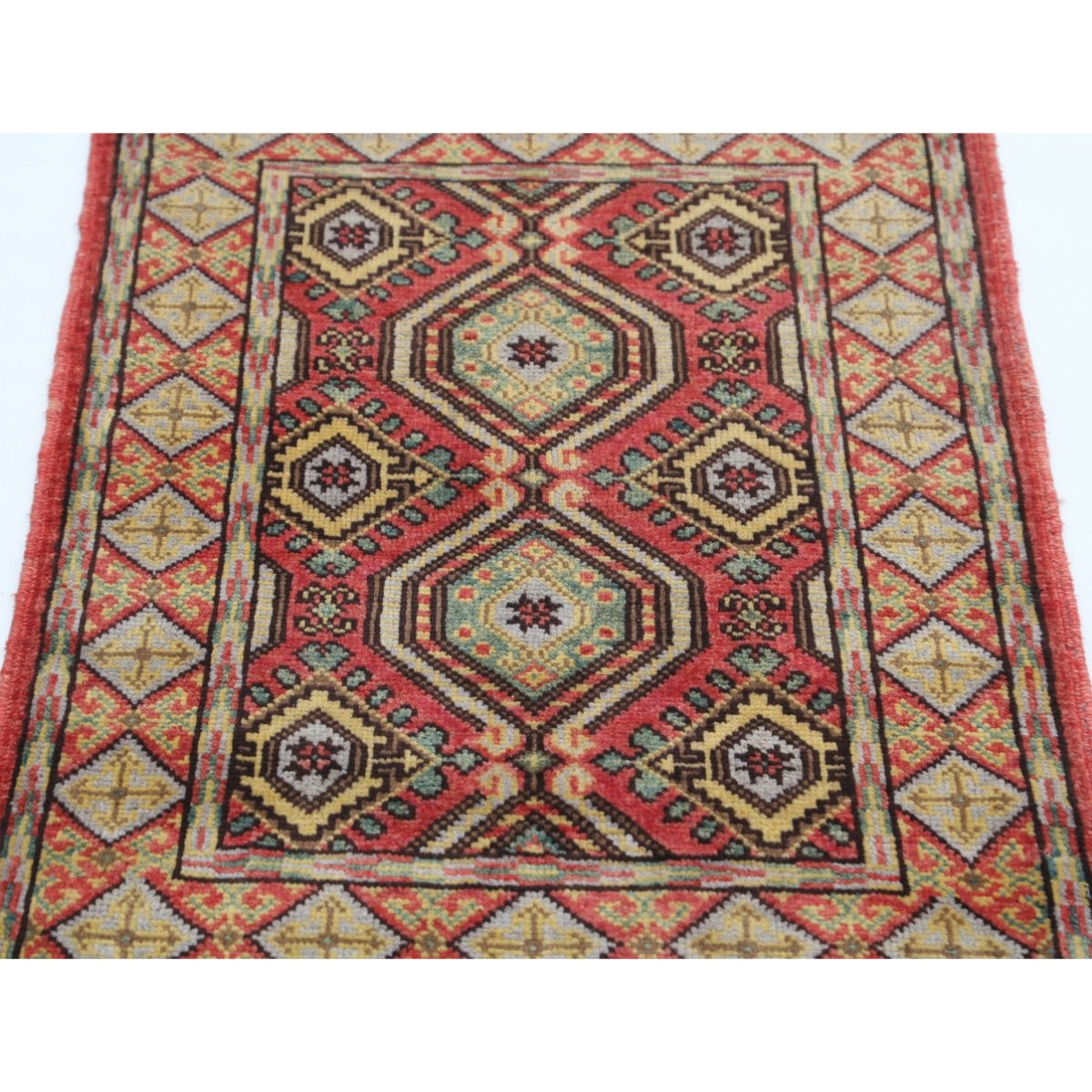 Revival 2x3 Handmade Double Knotted Washable Wool Rug - Colorful