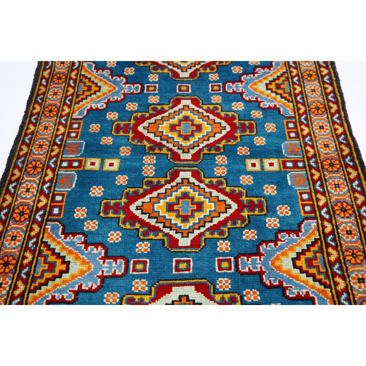 Revival 4x5 Handmade Double Knotted Washable Wool Rug - Colorful
