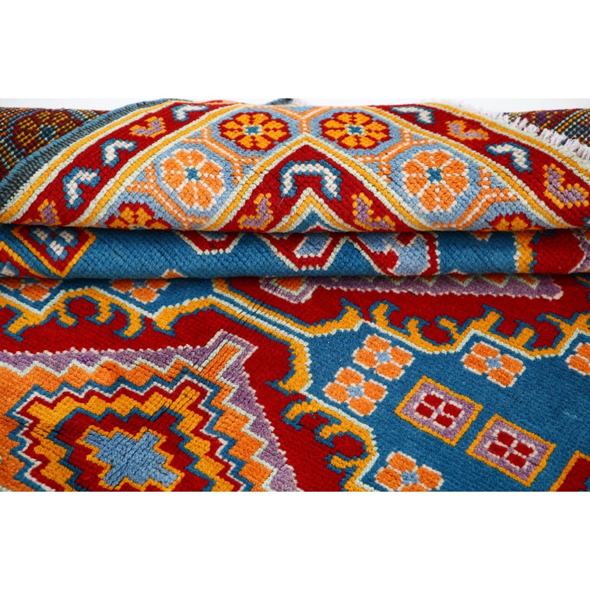 Revival 5x7 Handmade Double Knotted Washable Wool Rug - Colorful