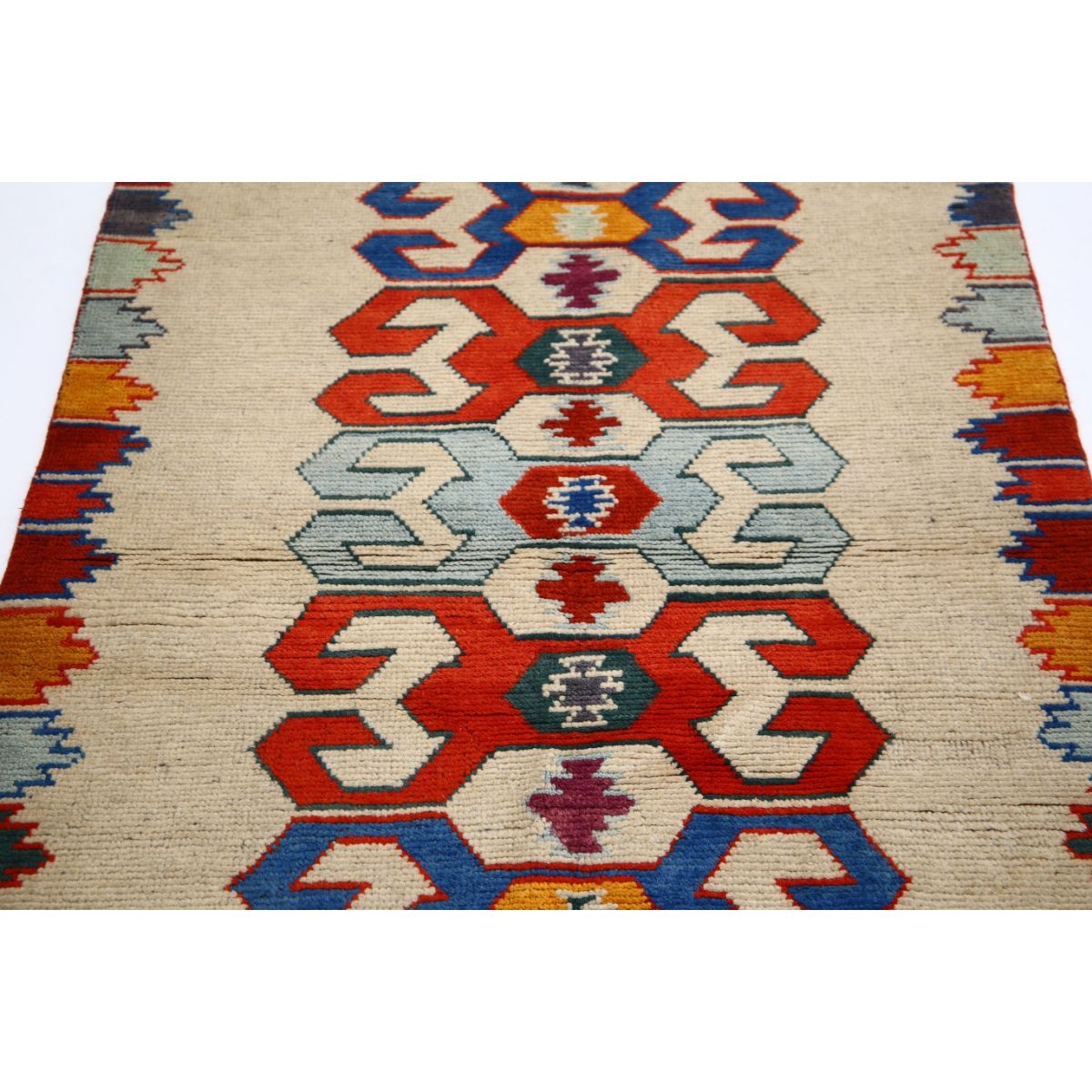 Revival 3x5 Handmade Double Knotted Washable Wool Rug - Colorful