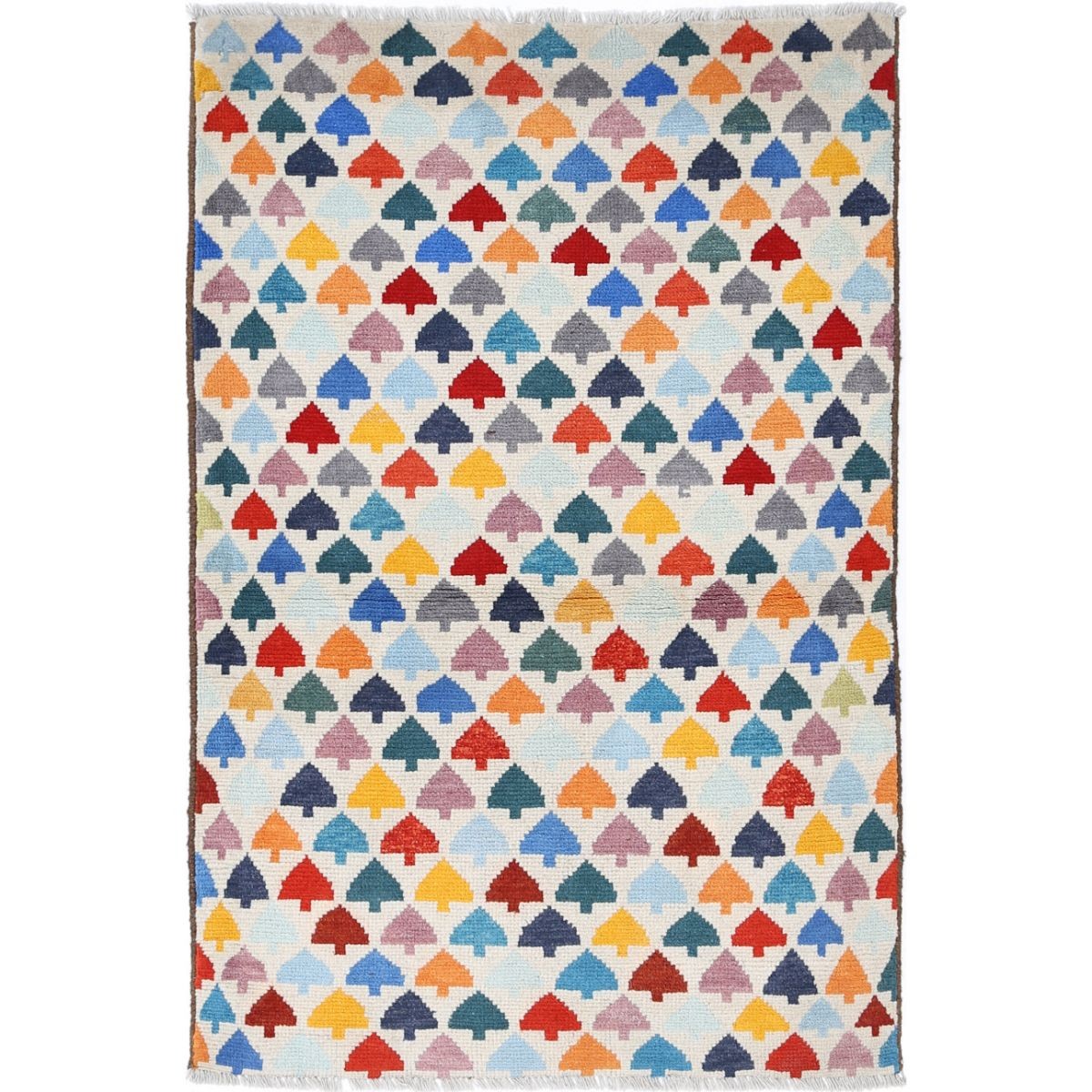 Revival 3x5 Handmade Double Knotted Washable Wool Rug - Colorful