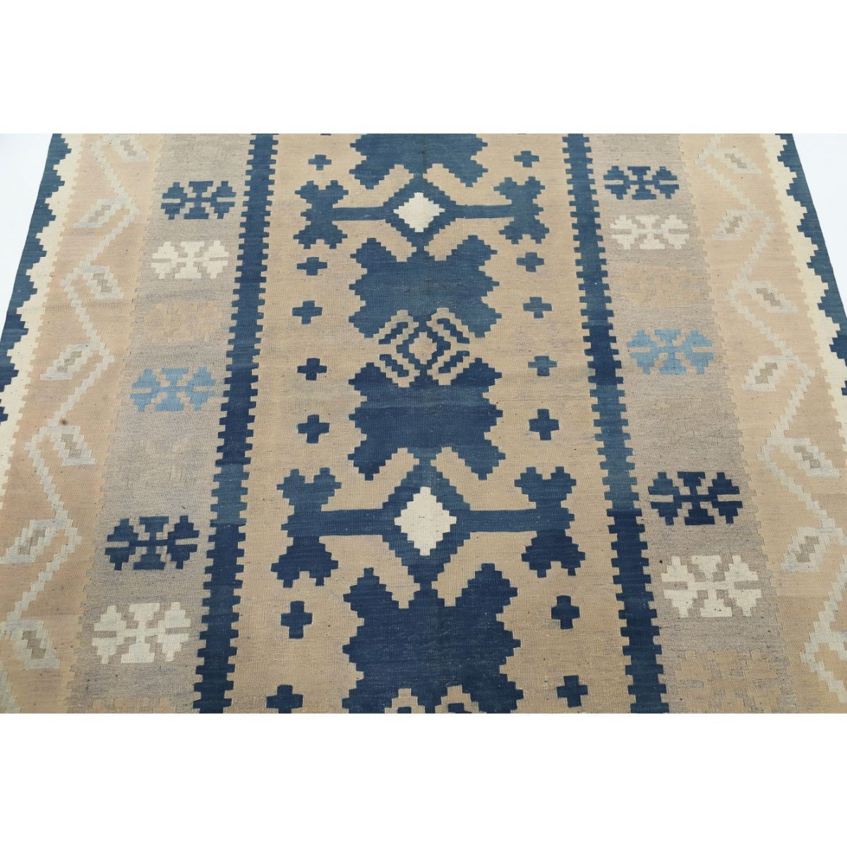 Kafkaas 5x7 Hand Woven Washable Wool Rug - Soft Hues