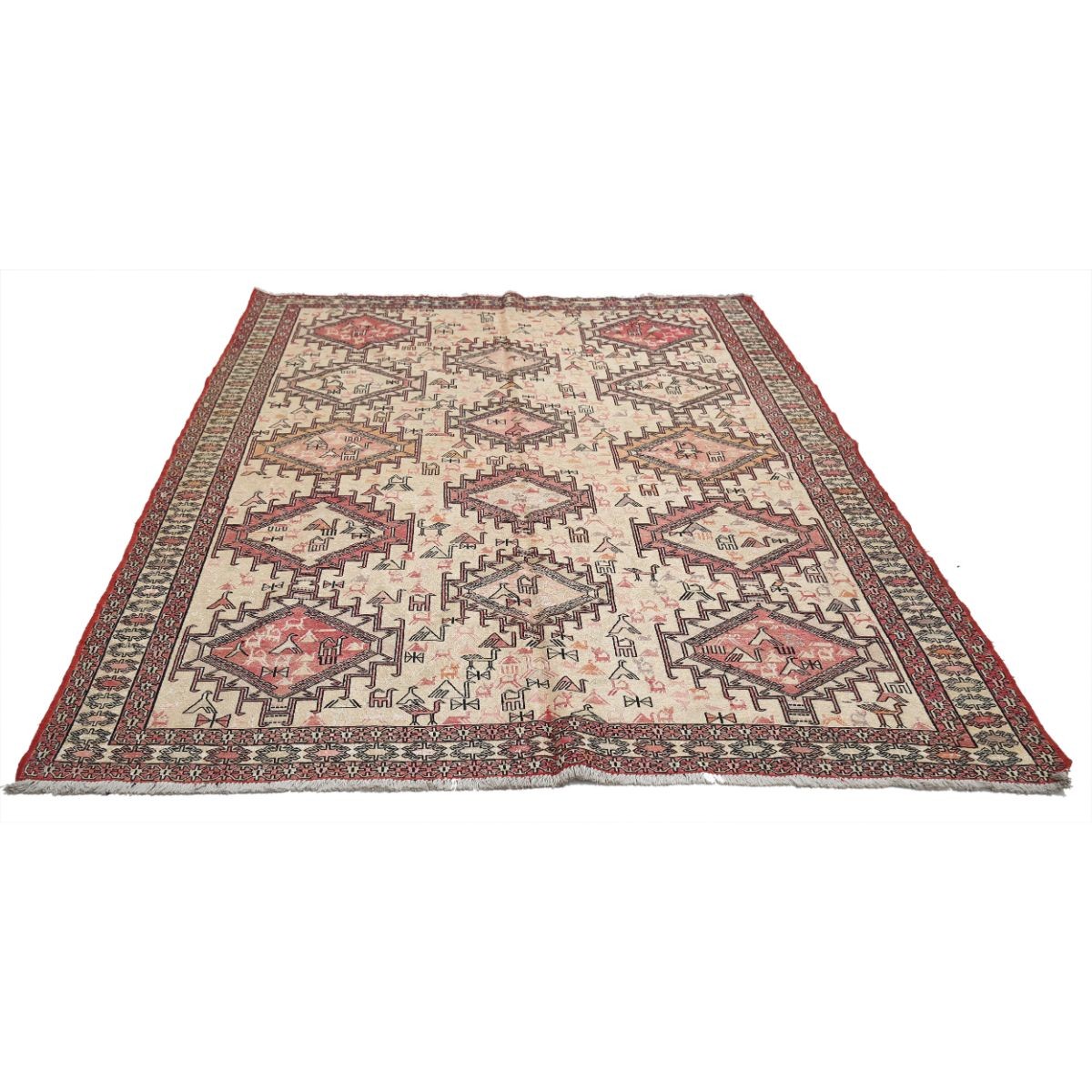 Silki 7x9 Hand Woven Washable Silk Rug - Colorful