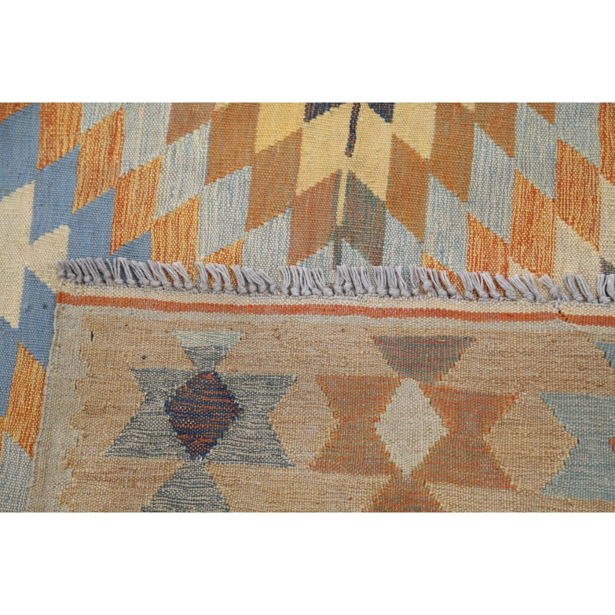 Kafkaas 7x10 Hand Woven Washable Wool Rug - Colorful