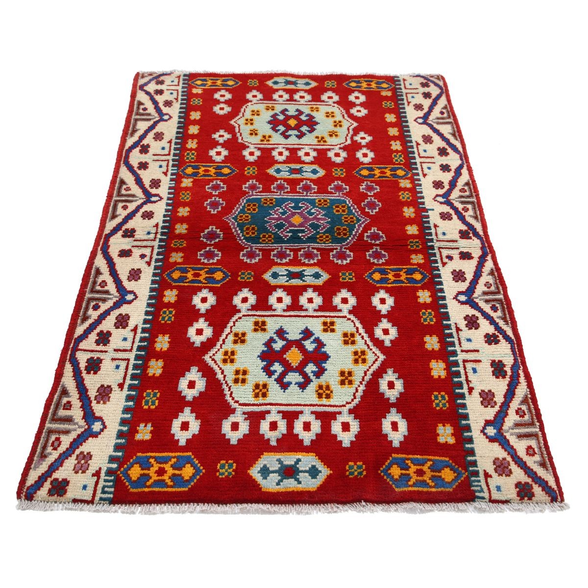 Revival 3x5 Handmade Double Knotted Washable Wool Rug - Colorful
