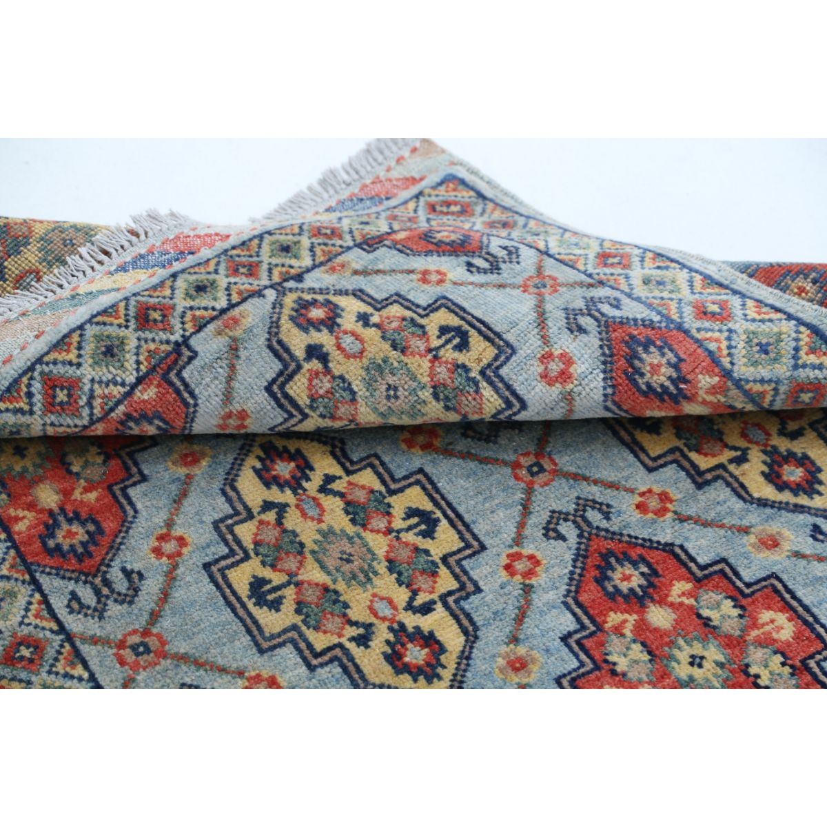 Revival 3x4 Handmade Double Knotted Washable Wool Rug - Colorful