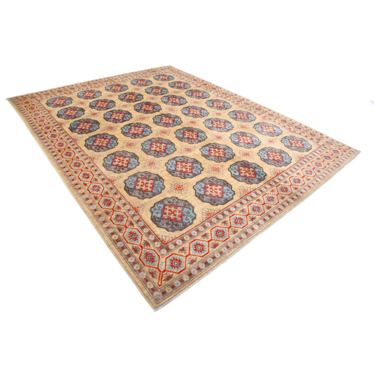 Revival 8x10 Handmade Double Knotted Washable Wool Rug - Colorful