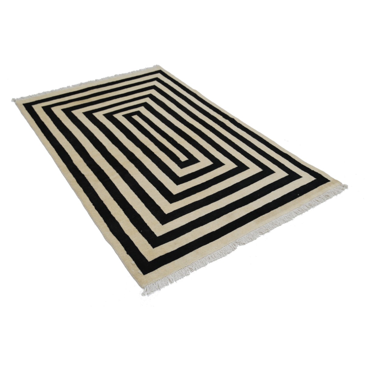 Modcar 4x6 Handmade Double Knotted Washable Wool Rug - Colorful
