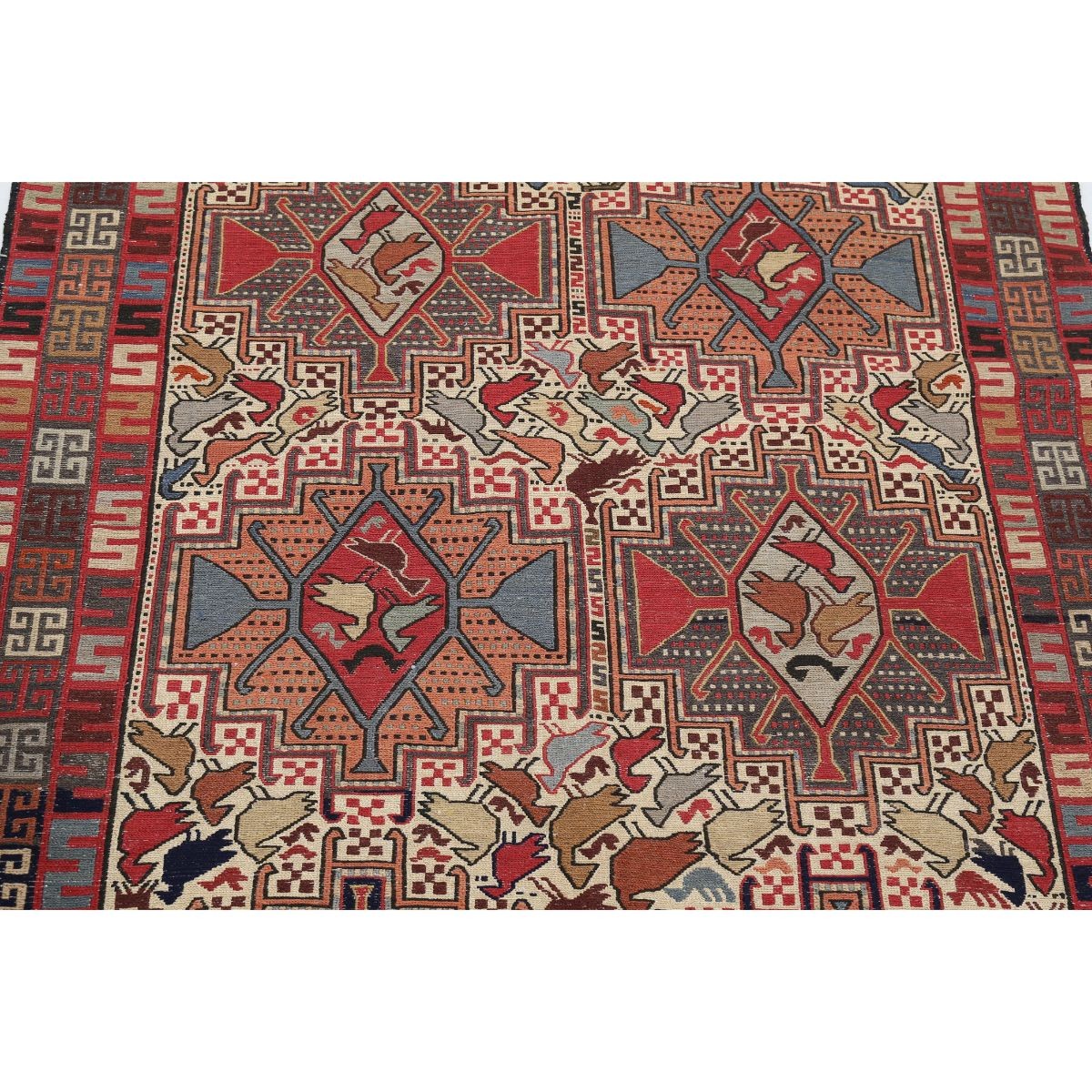 Silki 4x6 Hand Woven Washable Silk Rug - Colorful