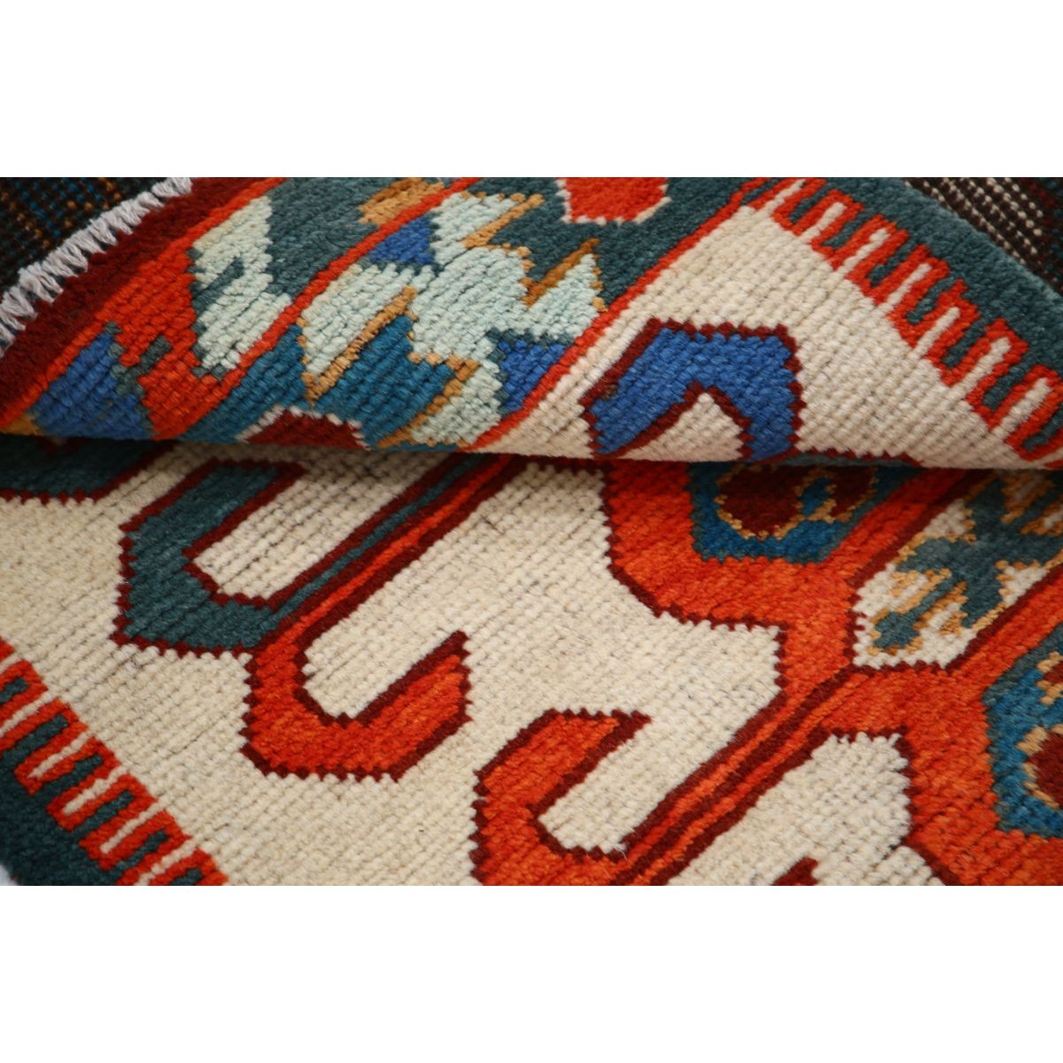 Revival 3x4 Handmade Double Knotted Washable Wool Rug - Colorful