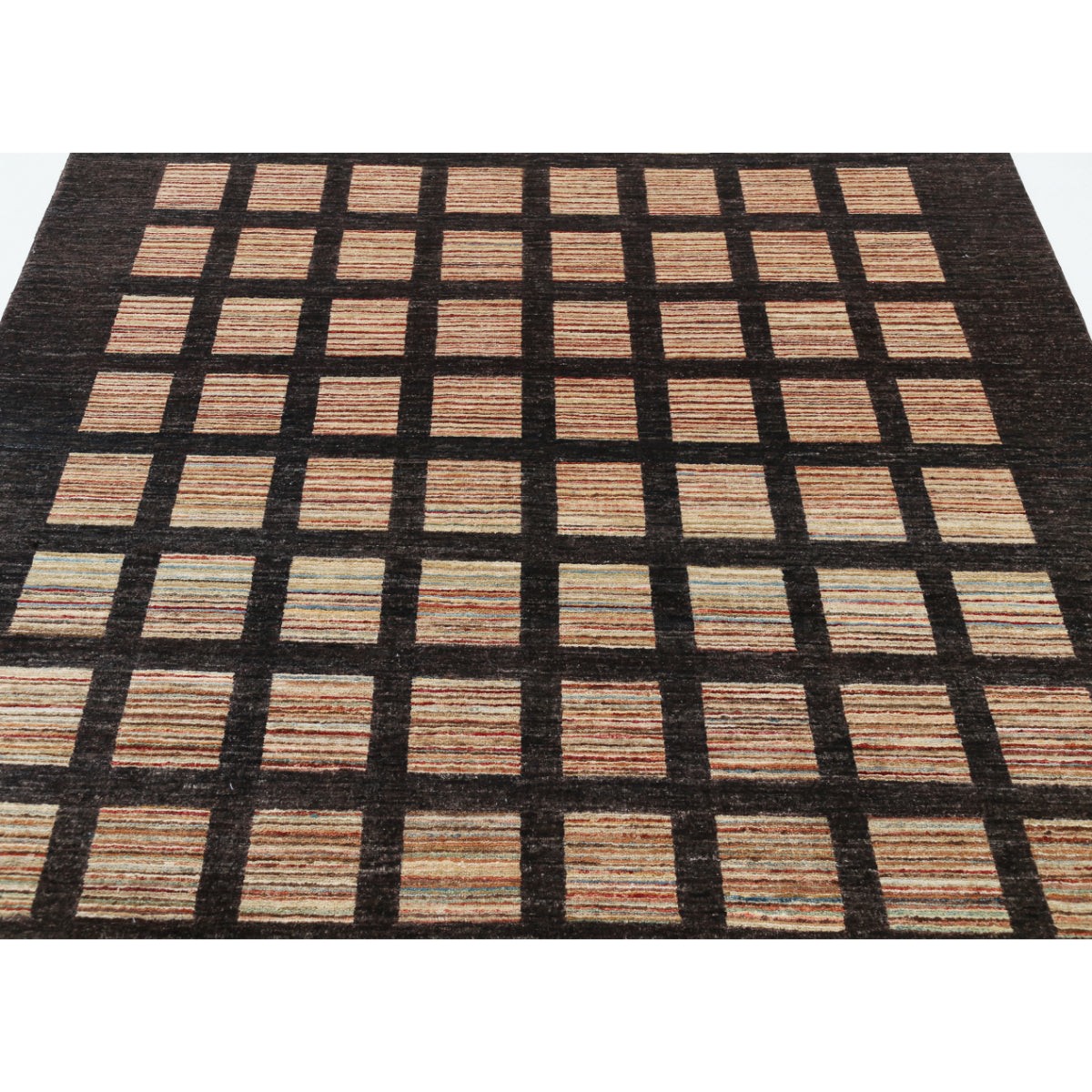 Modcar 6x8 Handmade Double Knotted Washable Wool Rug - Colorful