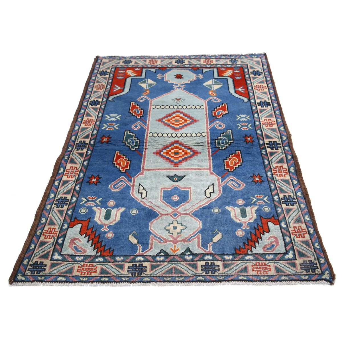 Revival 4x6 Handmade Double Knotted Washable Wool Rug - Colorful