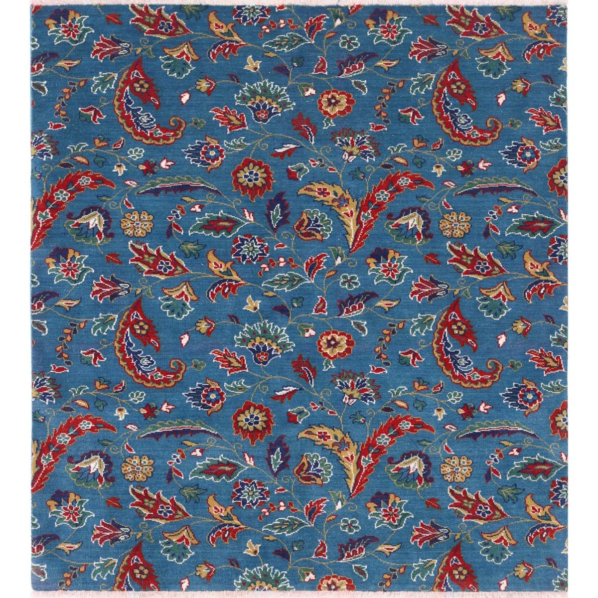 Gulshan 4x5 Powered-Loomed Washable Wool Rug - Colorful - Square