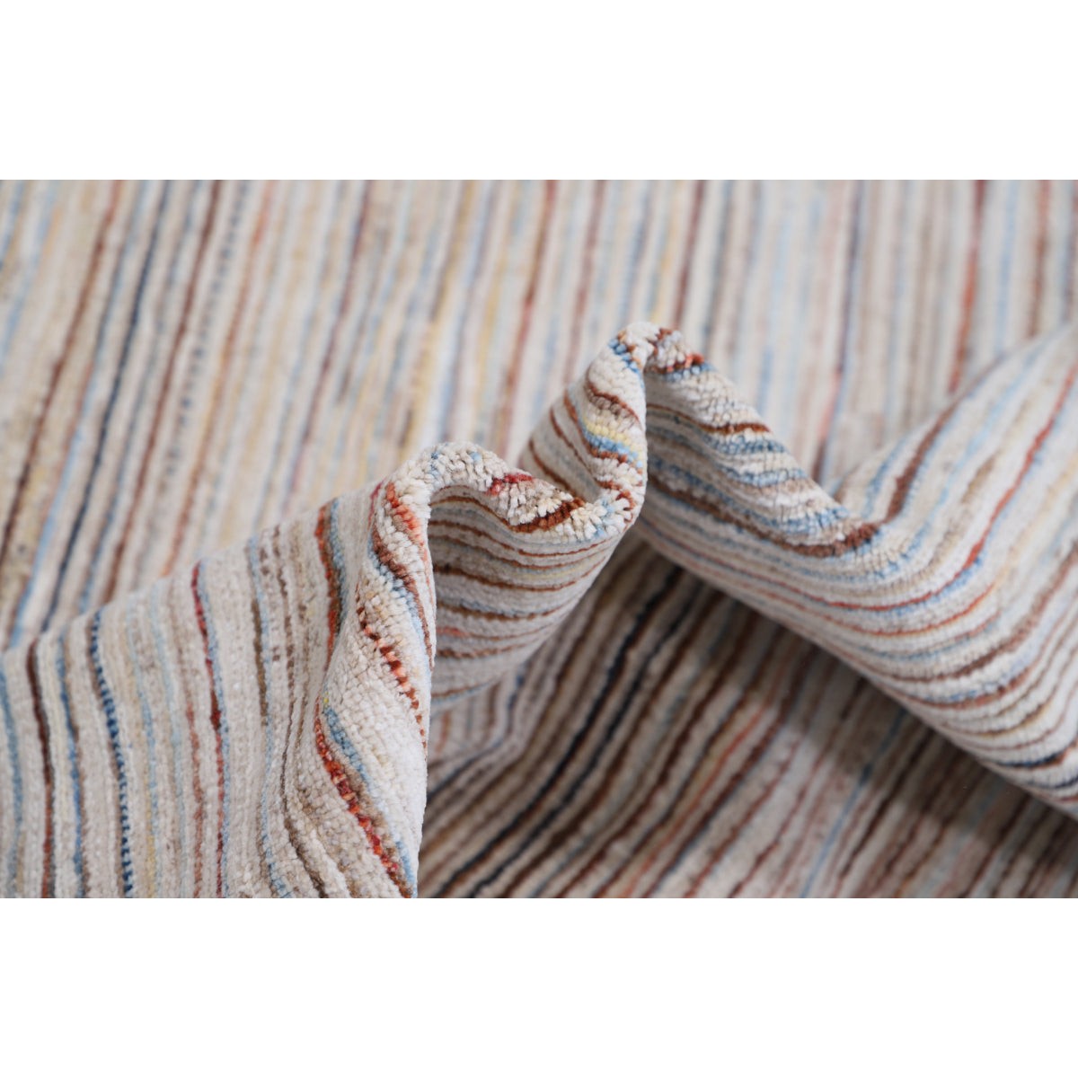 Modcar 9x12 Handmade Double Knotted Washable Wool Rug - Colorful