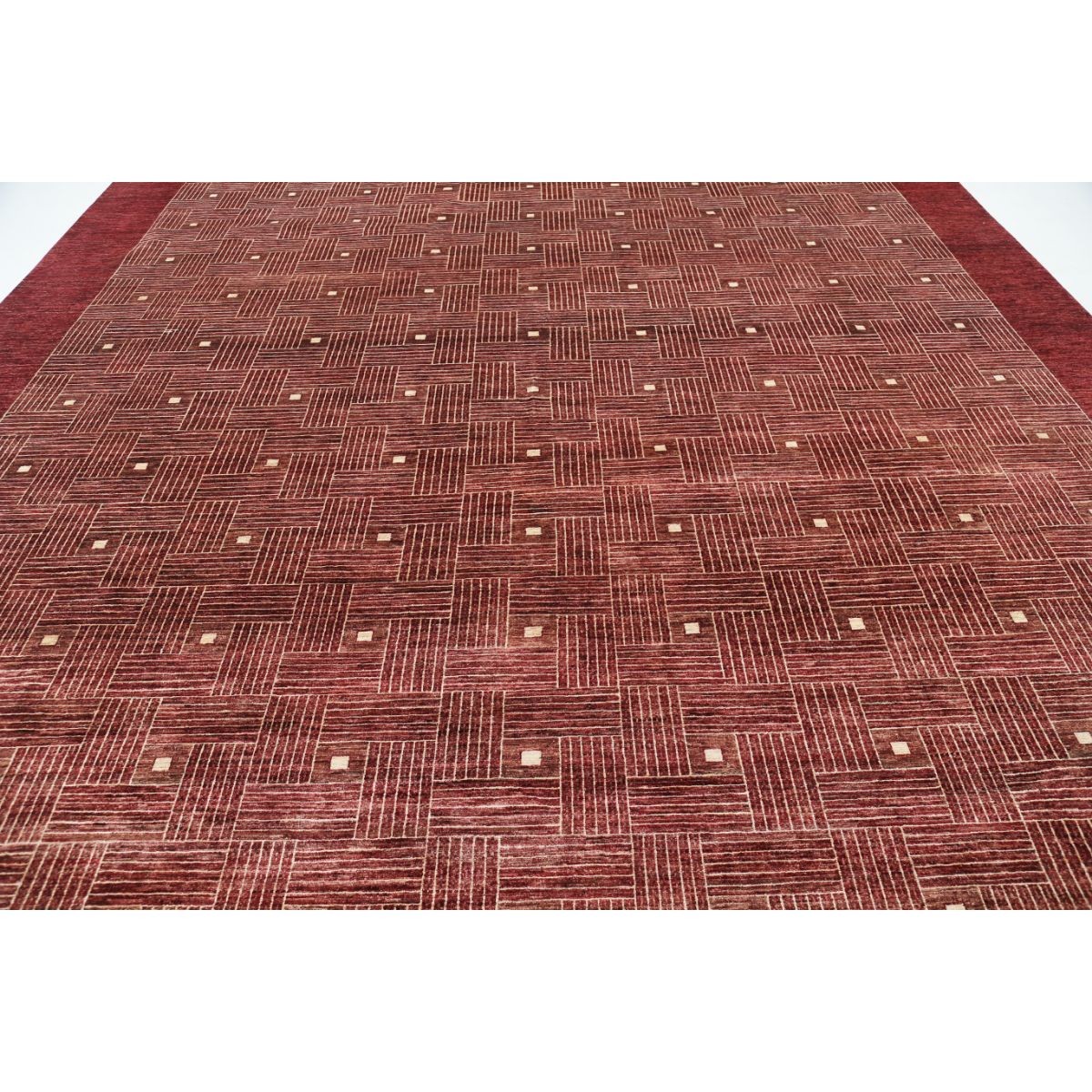 Modcar 12x15 Handmade Double Knotted Washable Wool Rug - Colorful