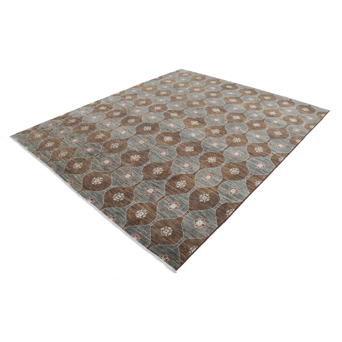 Modcar 8x10 Handmade Double Knotted Washable Wool Rug - Colorful