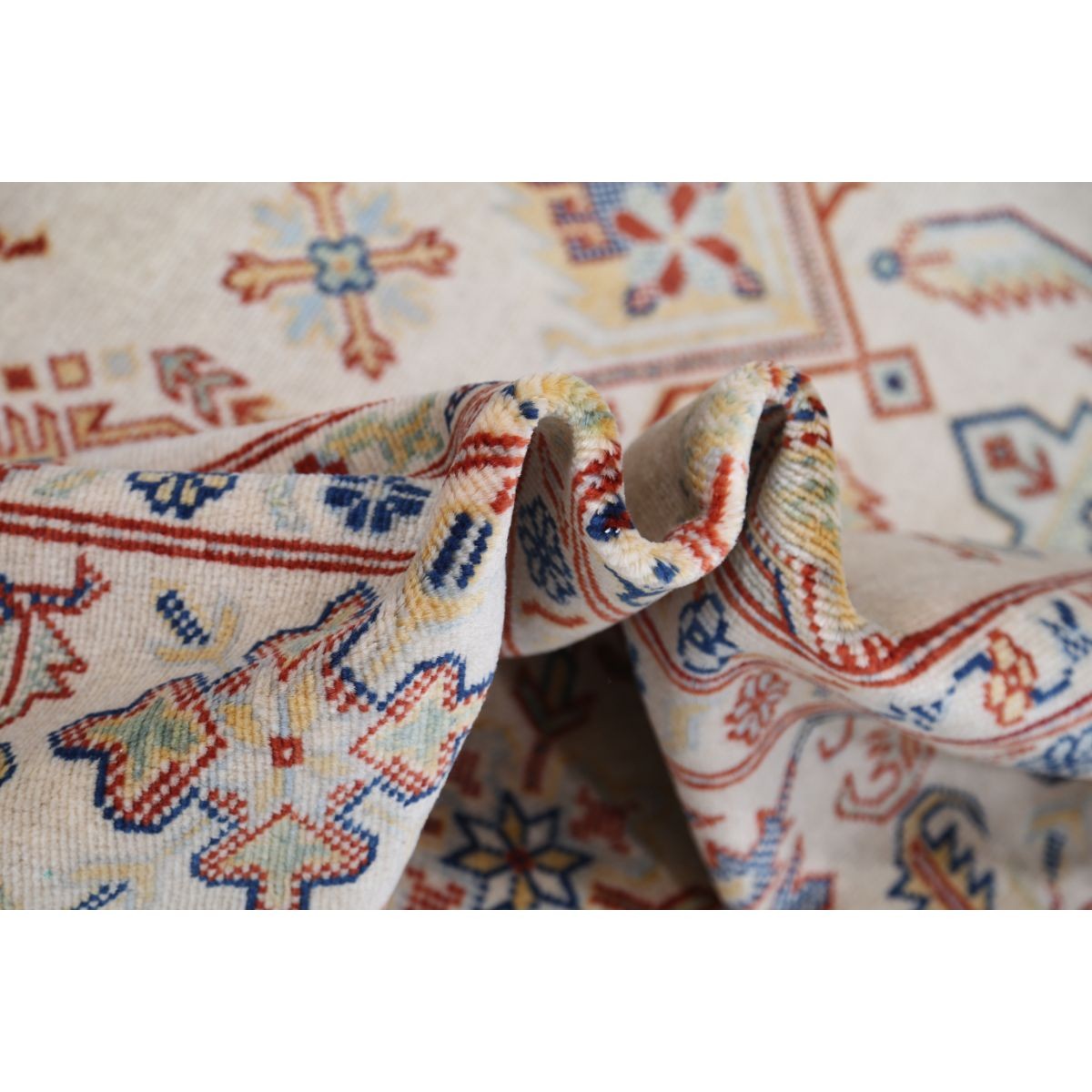 Kazak 8x9 Machine-Made Washable Wool Rug - Colorful