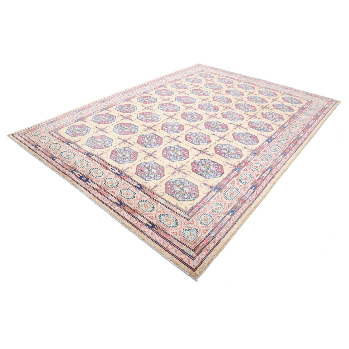 Revival 8x11 Handmade Double Knotted Washable Wool Rug - Colorful