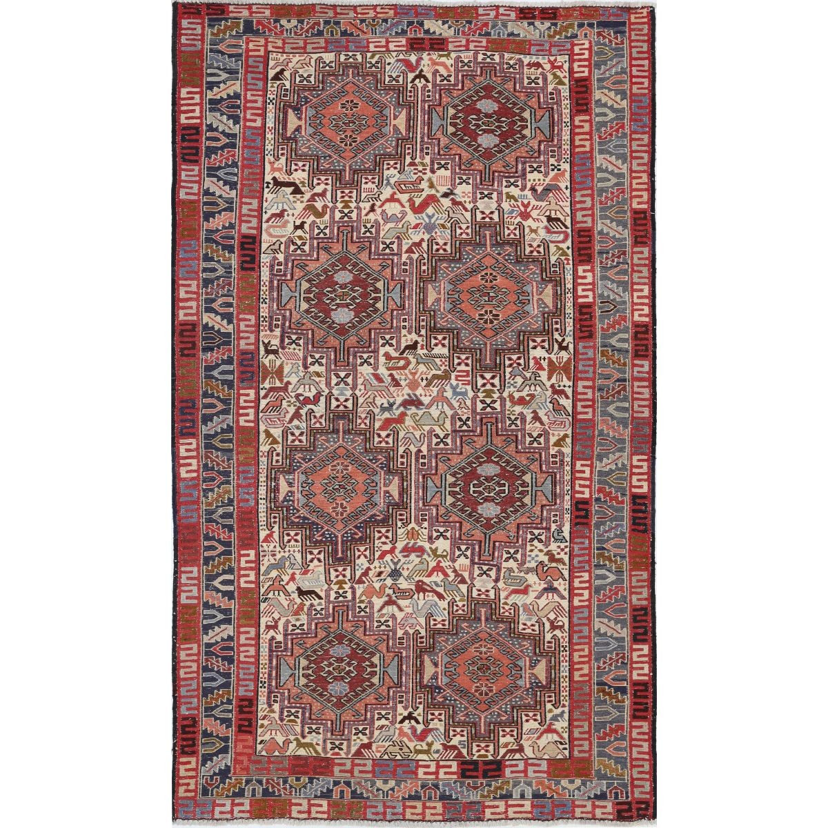 Silki 4x7 Hand Woven Washable Silk Rug - Colorful