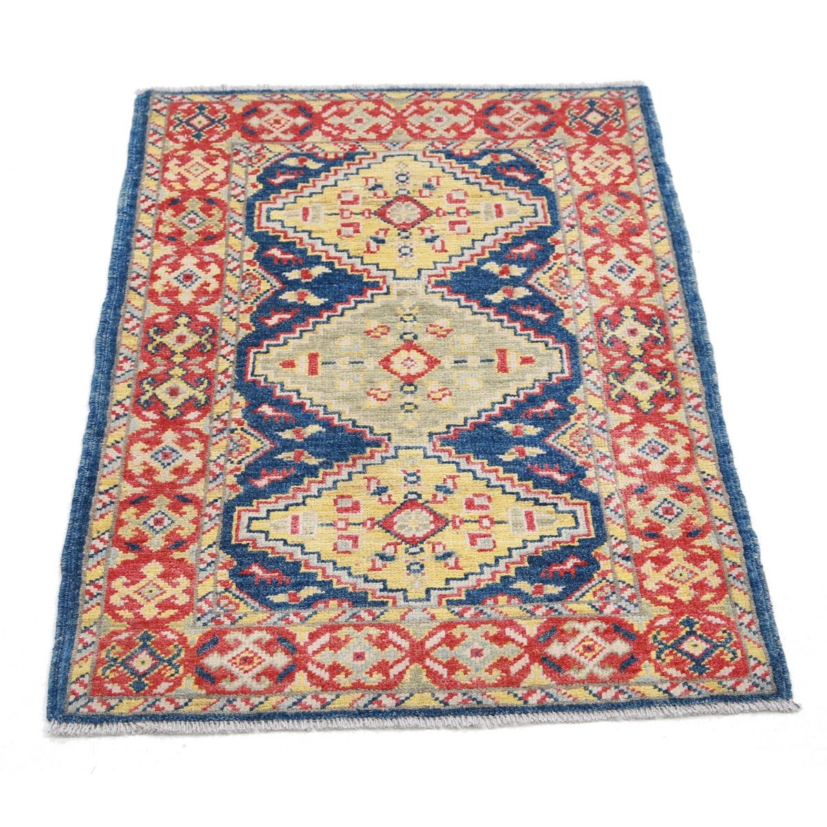 Revival 2x3 Handmade Double Knotted Washable Wool Rug - Colorful