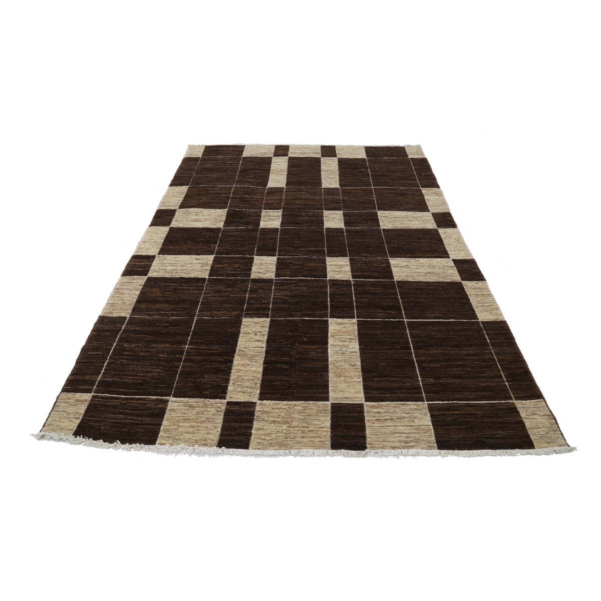 Modcar 6x8 Handmade Double Knotted Washable Wool Rug - Colorful