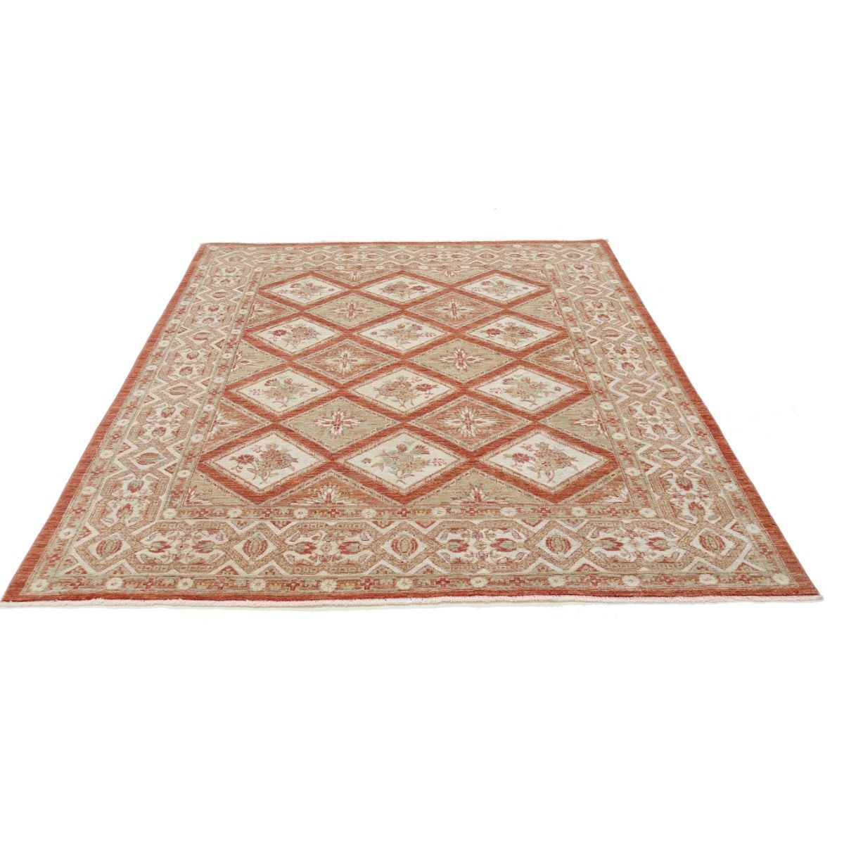 Ziegler 7x8 Handmade Double Knotted Washable Wool Rug - Colorful