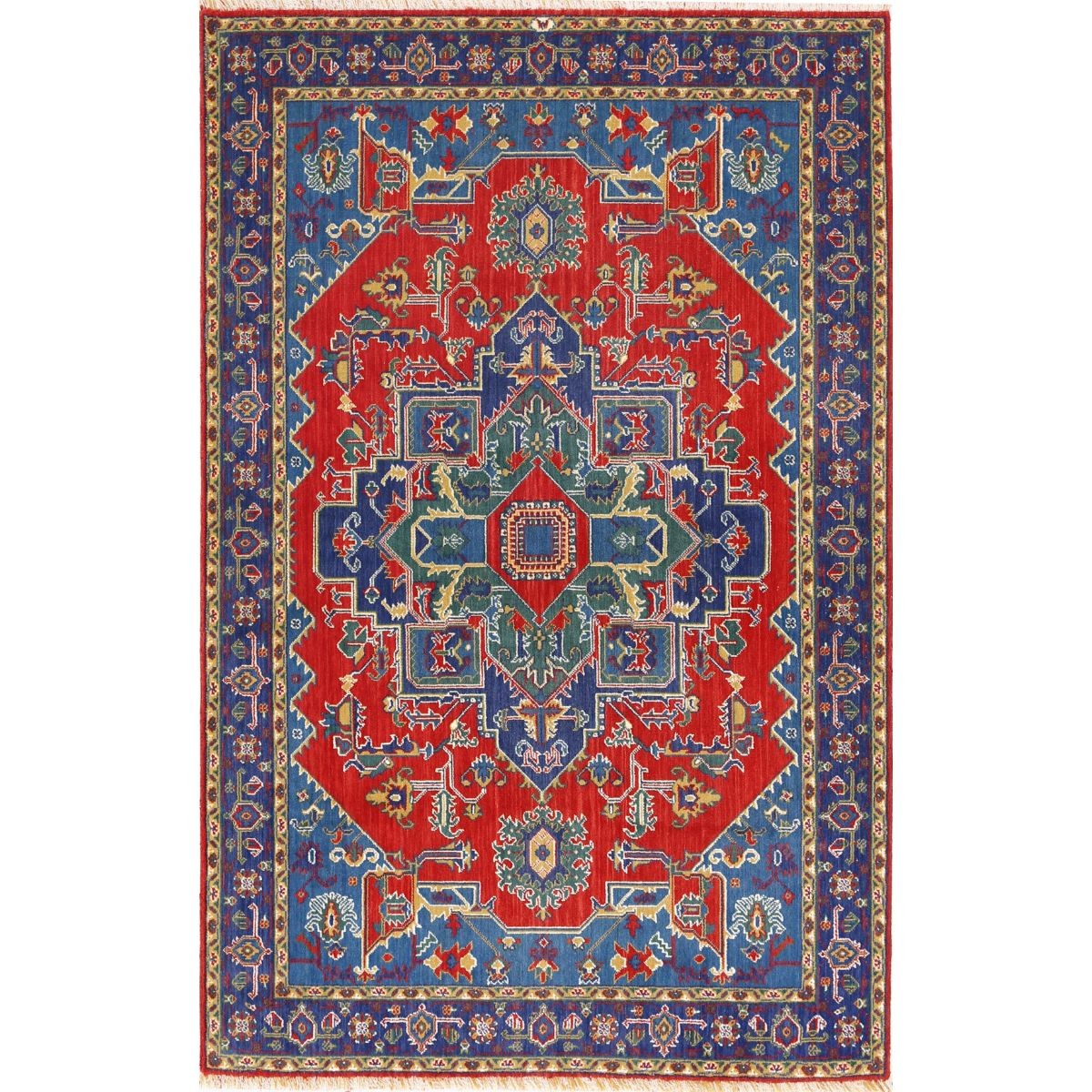 Gulshan-3'10" 4x6 Powered-Loomed Washable Wool Rug - Colorful