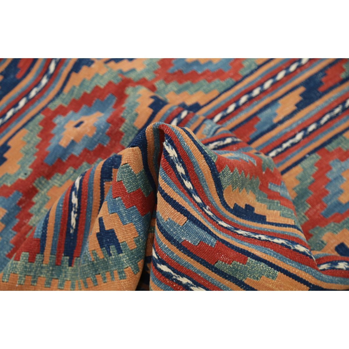 Kafkaas 5x7 Hand Woven Washable Wool Rug - Colorful