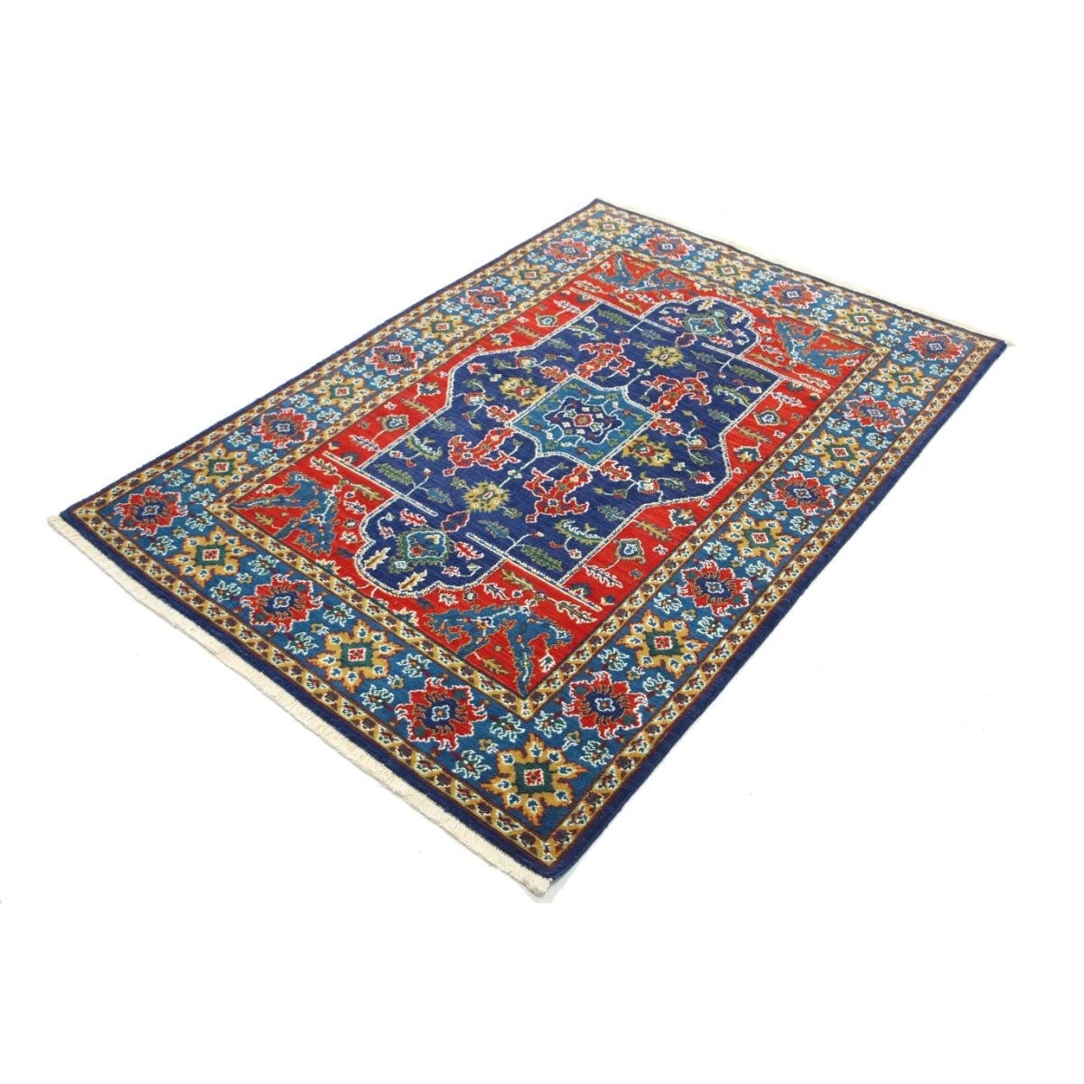 Gulshan-4'0" 4x6 Machine-Made Washable Wool Rug - Colorful