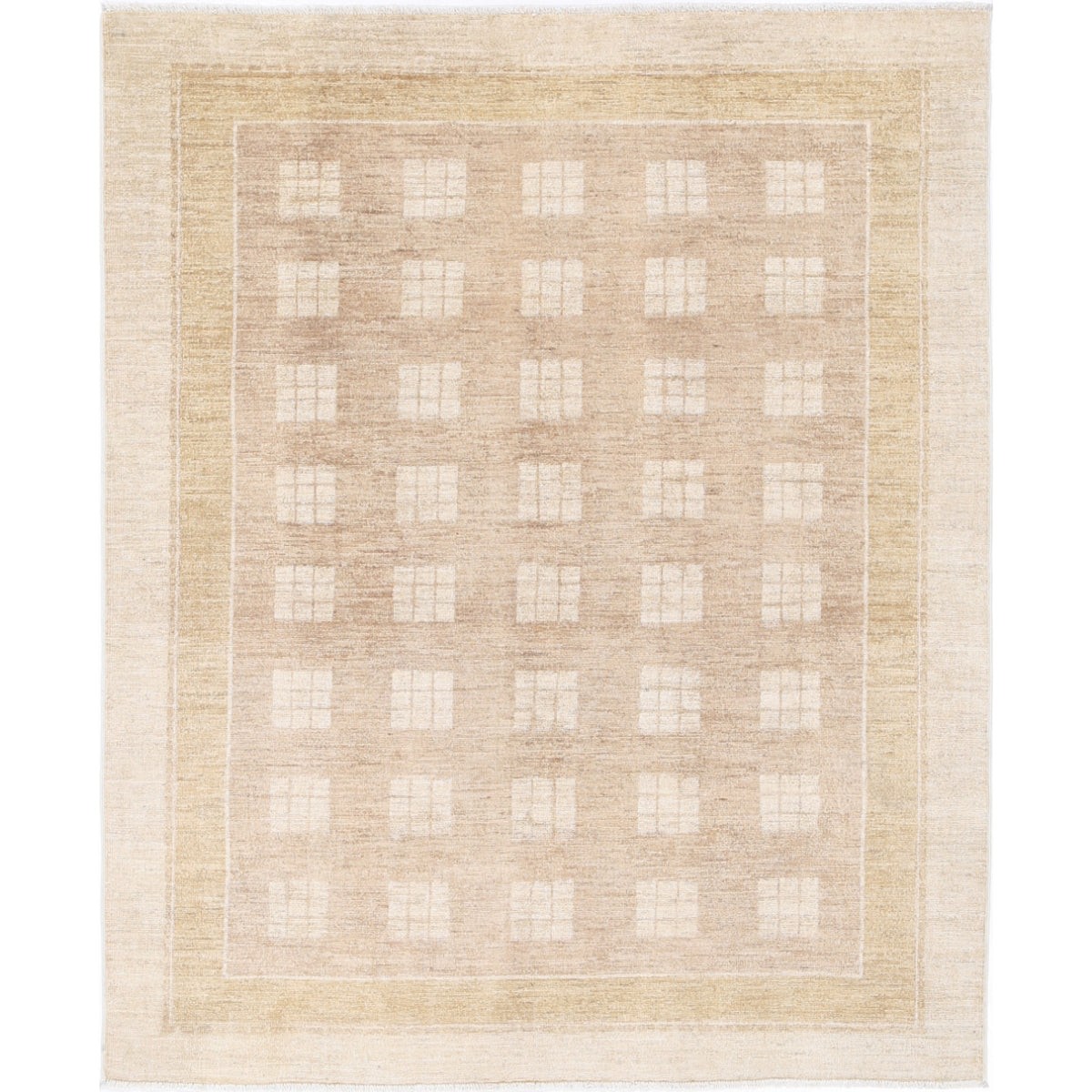 Modcar 5x6 Handmade Double Knotted Washable Wool Rug - Colorful
