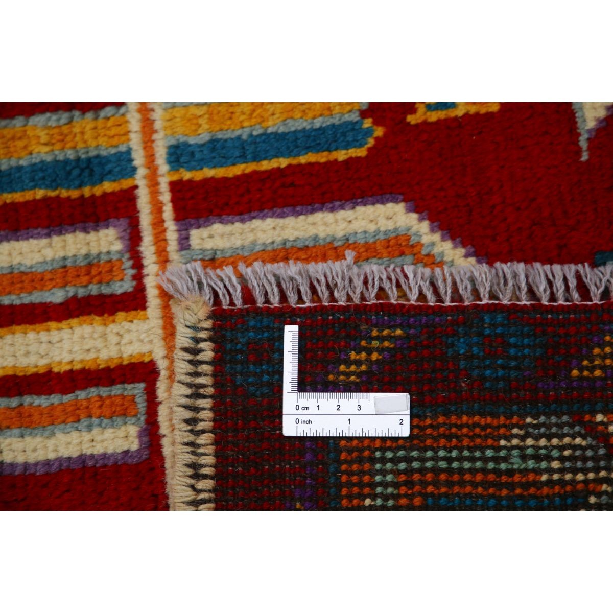Revival 5x6 Handmade Double Knotted Washable Wool Rug - Colorful