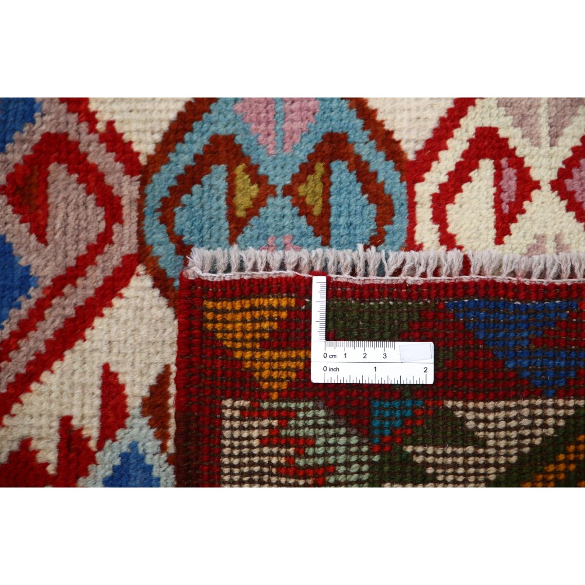 Revival 3x4 Handmade Double Knotted Washable Wool Rug - Colorful
