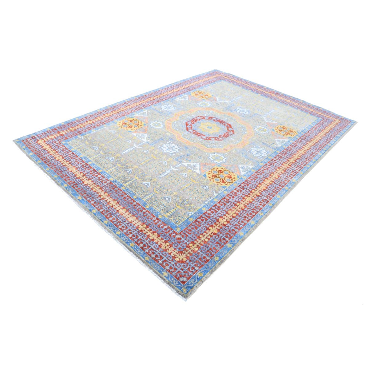 Revival 7x10 Handmade Double Knotted Washable Wool Rug - Colorful