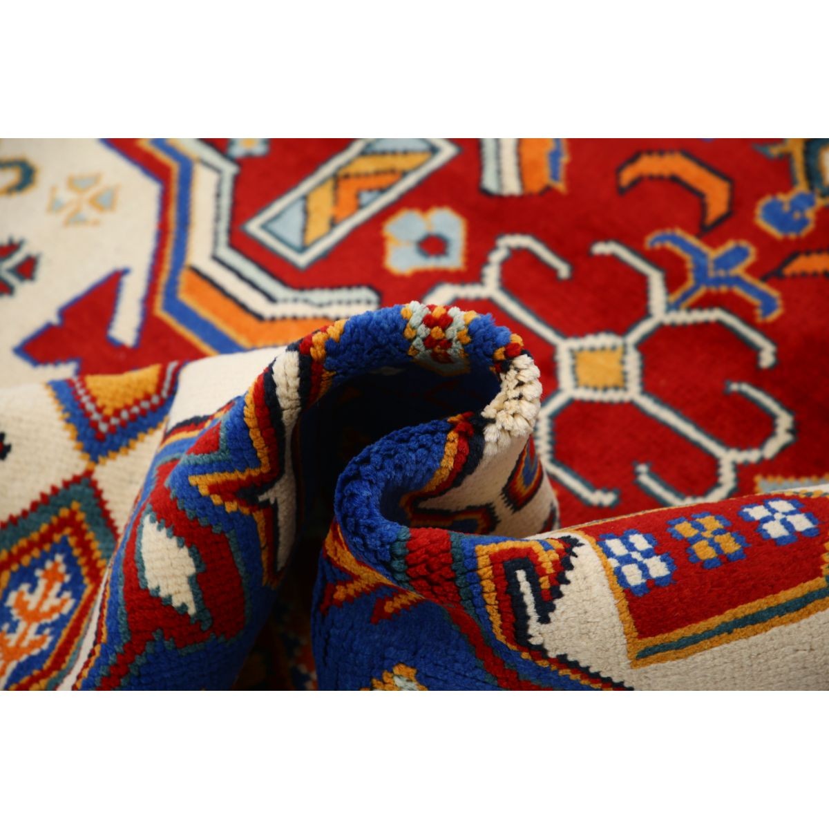 Revival 5x7 Handmade Double Knotted Washable Wool Rug - Colorful