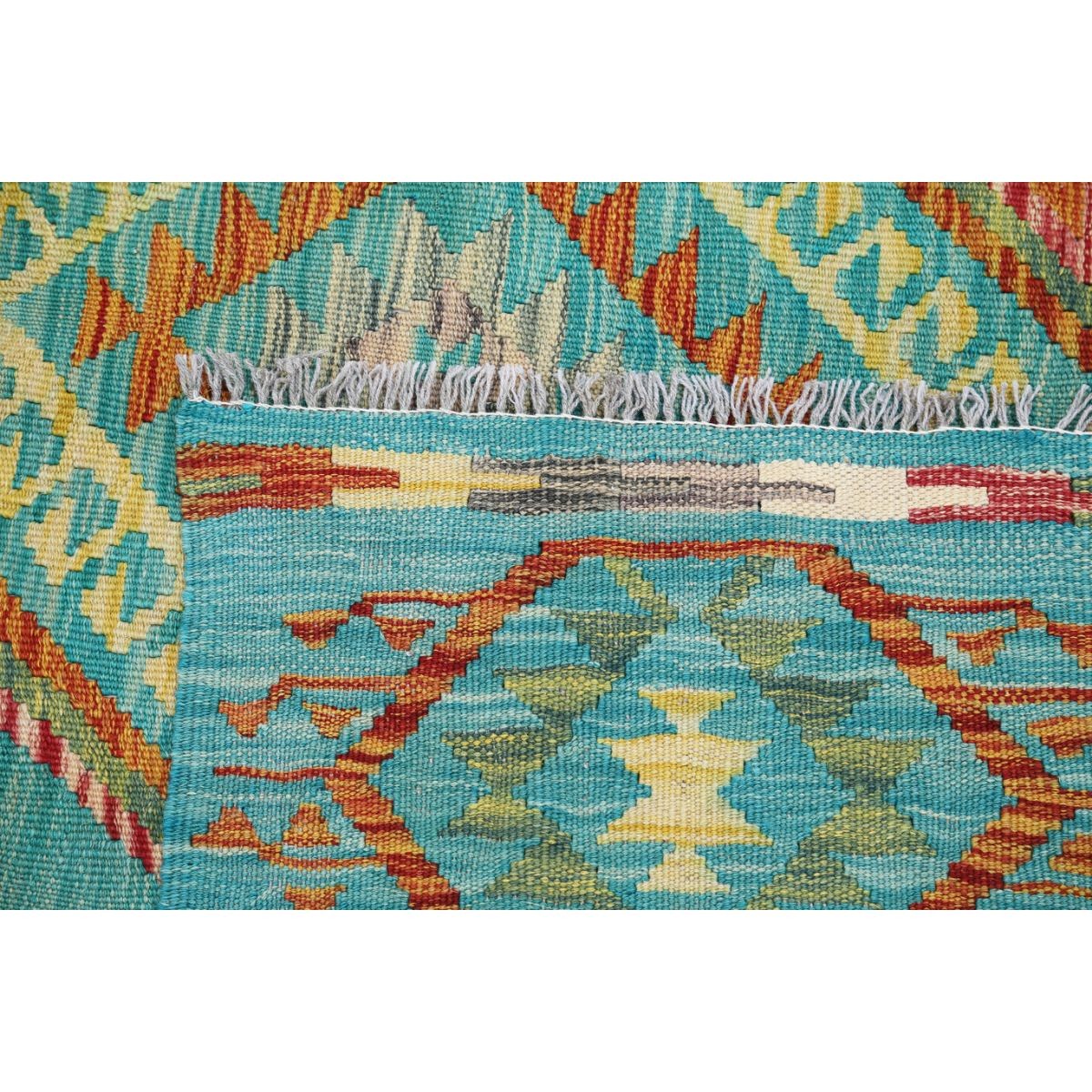 Maimana 5x7 Hand Woven Washable Wool Rug - Colorful