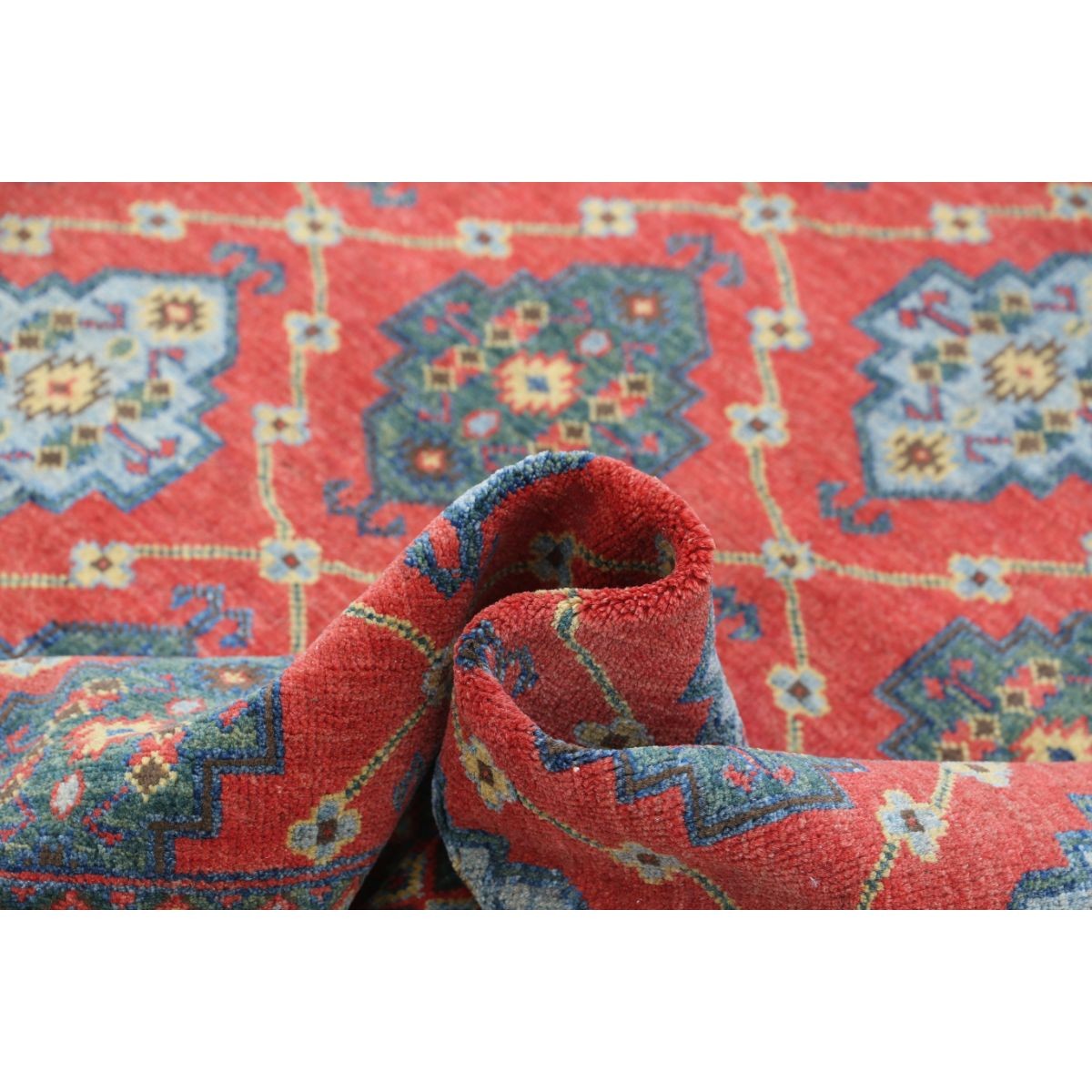 Revival 6x8 Handmade Double Knotted Washable Wool Rug - Colorful