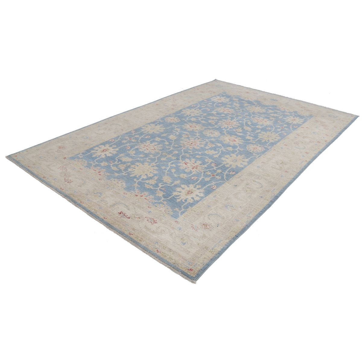 Ziegler 7x10 Handmade Double Knotted Washable Wool Rug - Soft Hues